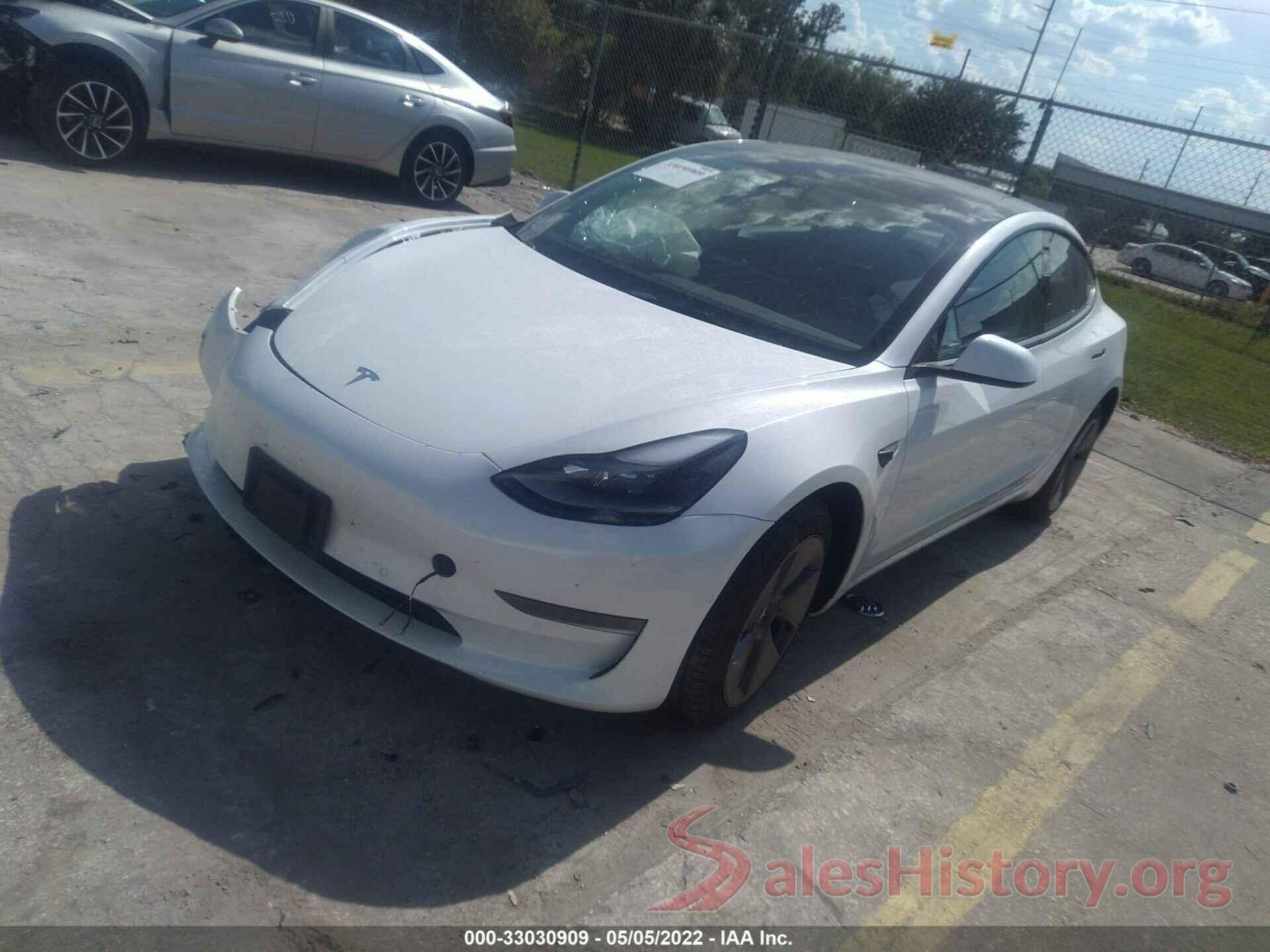 5YJ3E1EA7NF103771 2022 TESLA MODEL 3