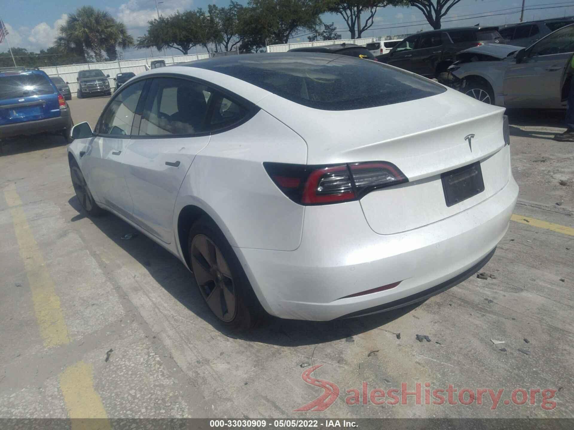 5YJ3E1EA7NF103771 2022 TESLA MODEL 3