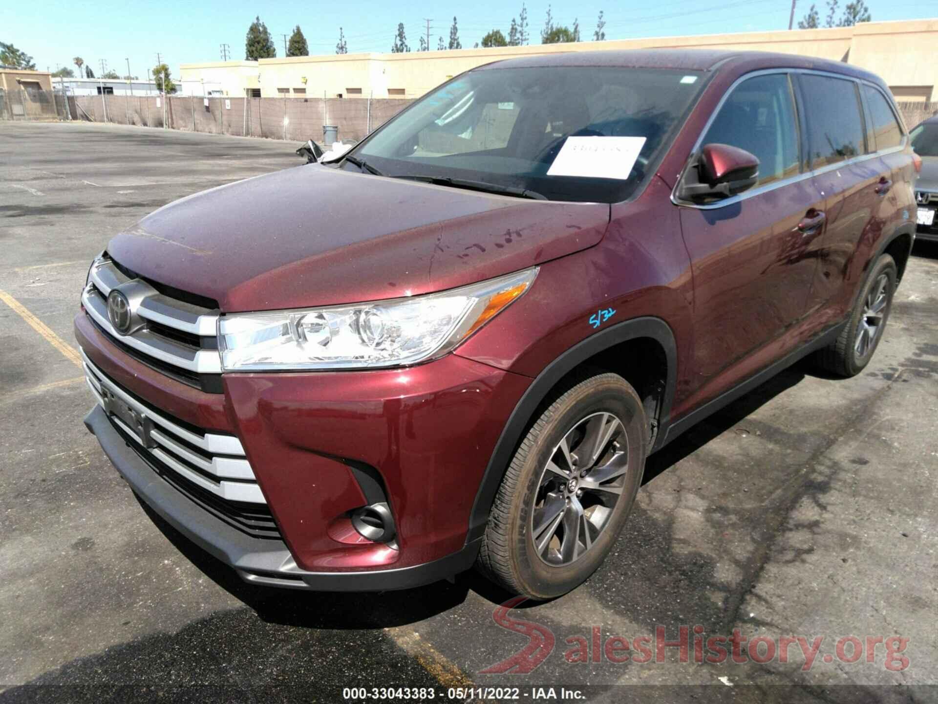 5TDZZRFHXKS295168 2019 TOYOTA HIGHLANDER