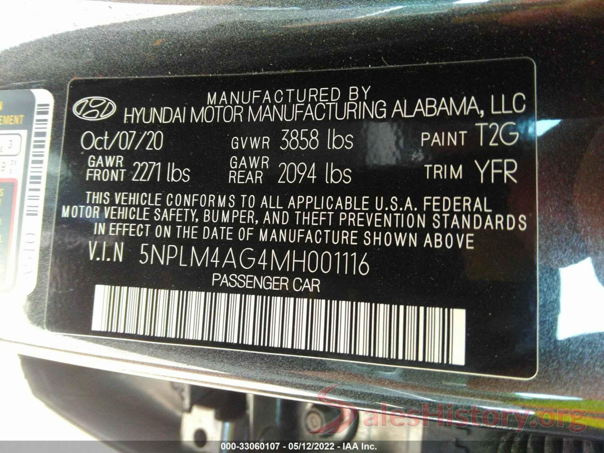 5NPLM4AG4MH001116 2021 HYUNDAI ELANTRA