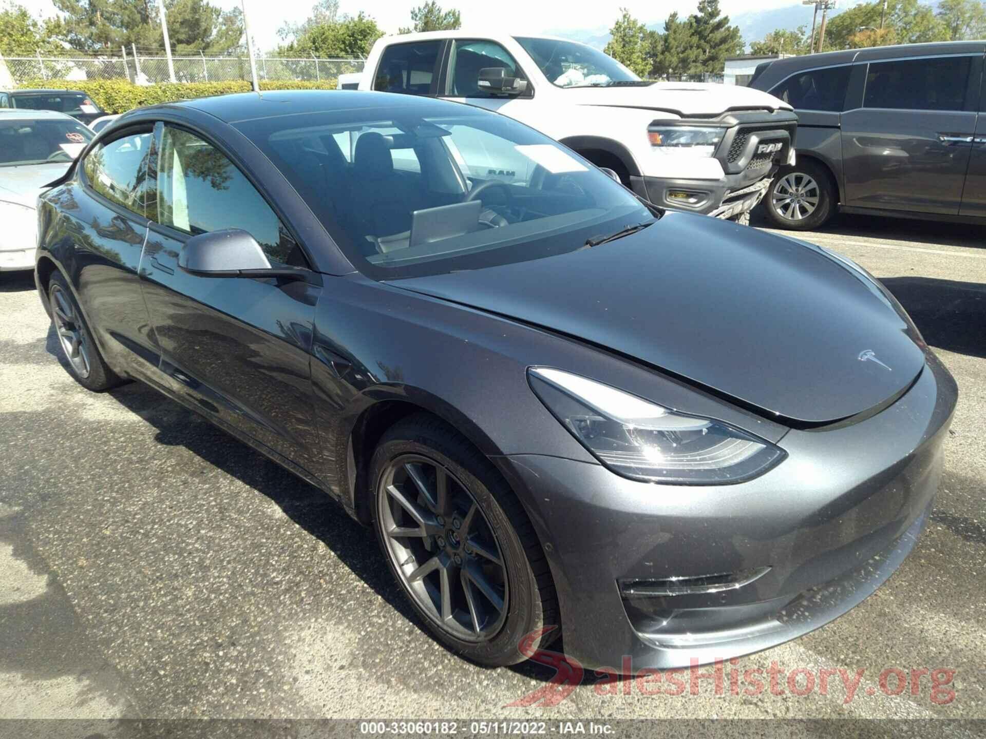 5YJ3E1EB6NF180155 2022 TESLA MODEL 3