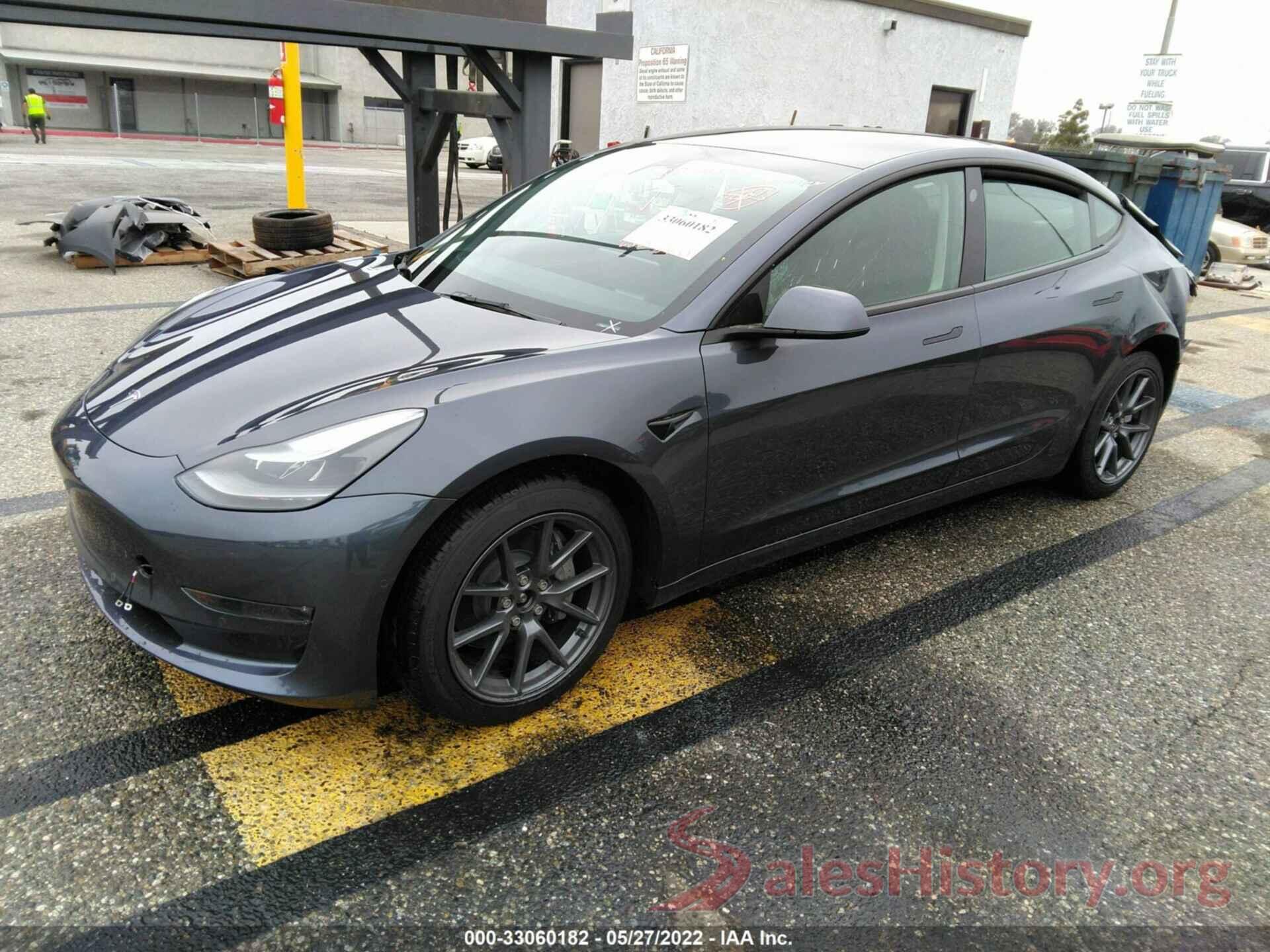 5YJ3E1EB6NF180155 2022 TESLA MODEL 3