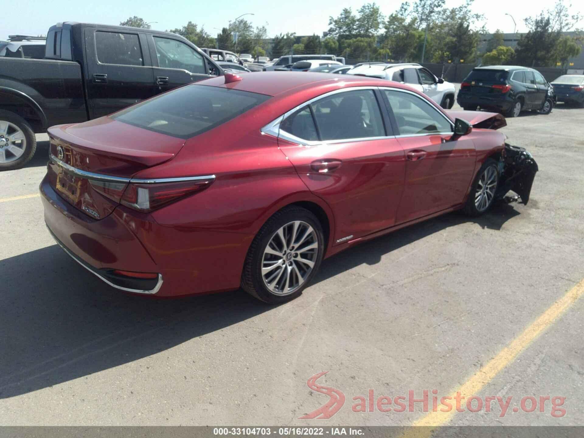 JTHB21B10K2002626 2019 LEXUS ES