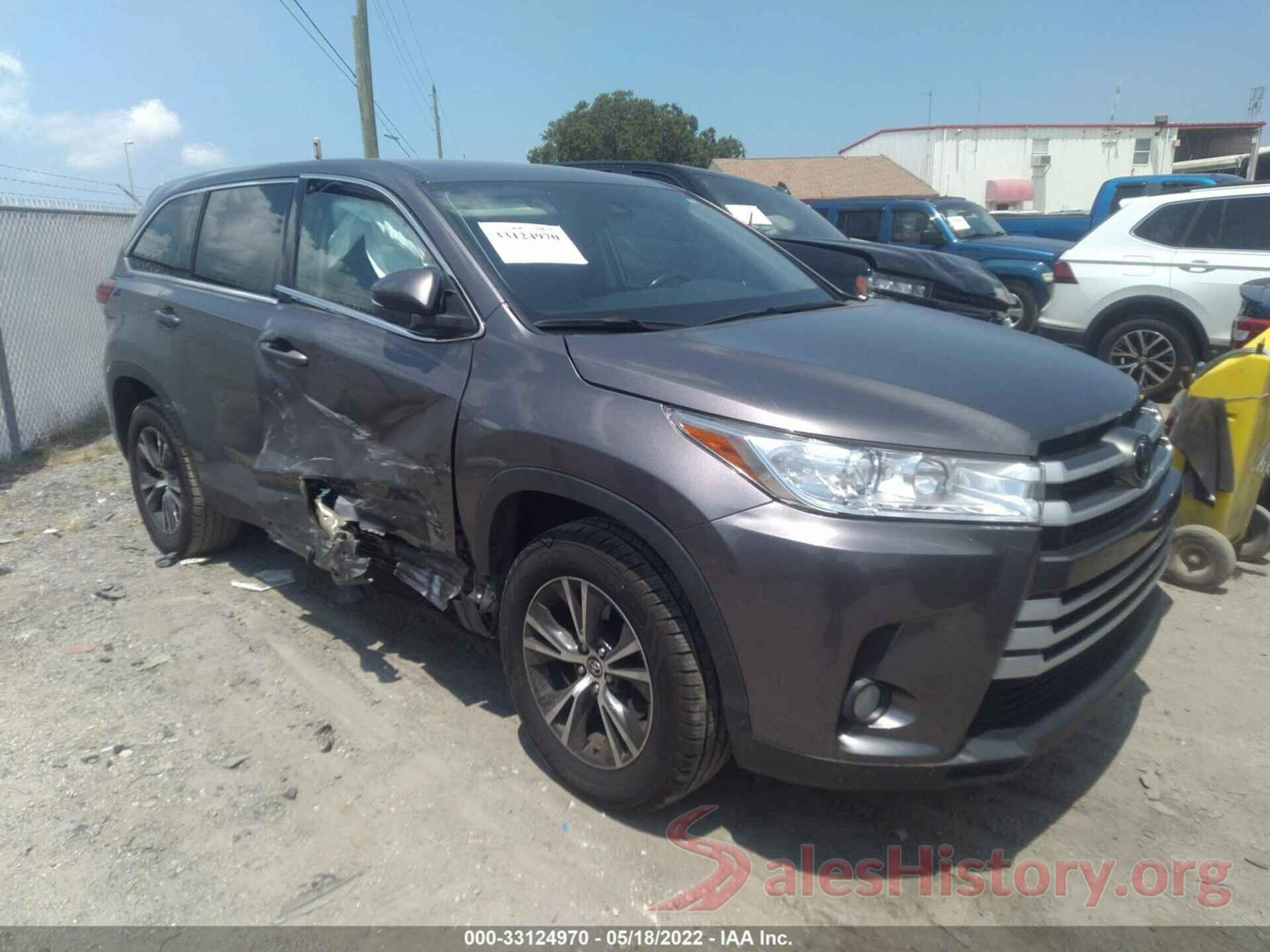 5TDZZRFH0KS348881 2019 TOYOTA HIGHLANDER