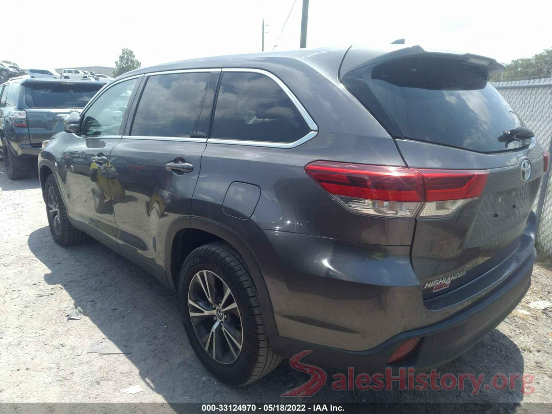 5TDZZRFH0KS348881 2019 TOYOTA HIGHLANDER