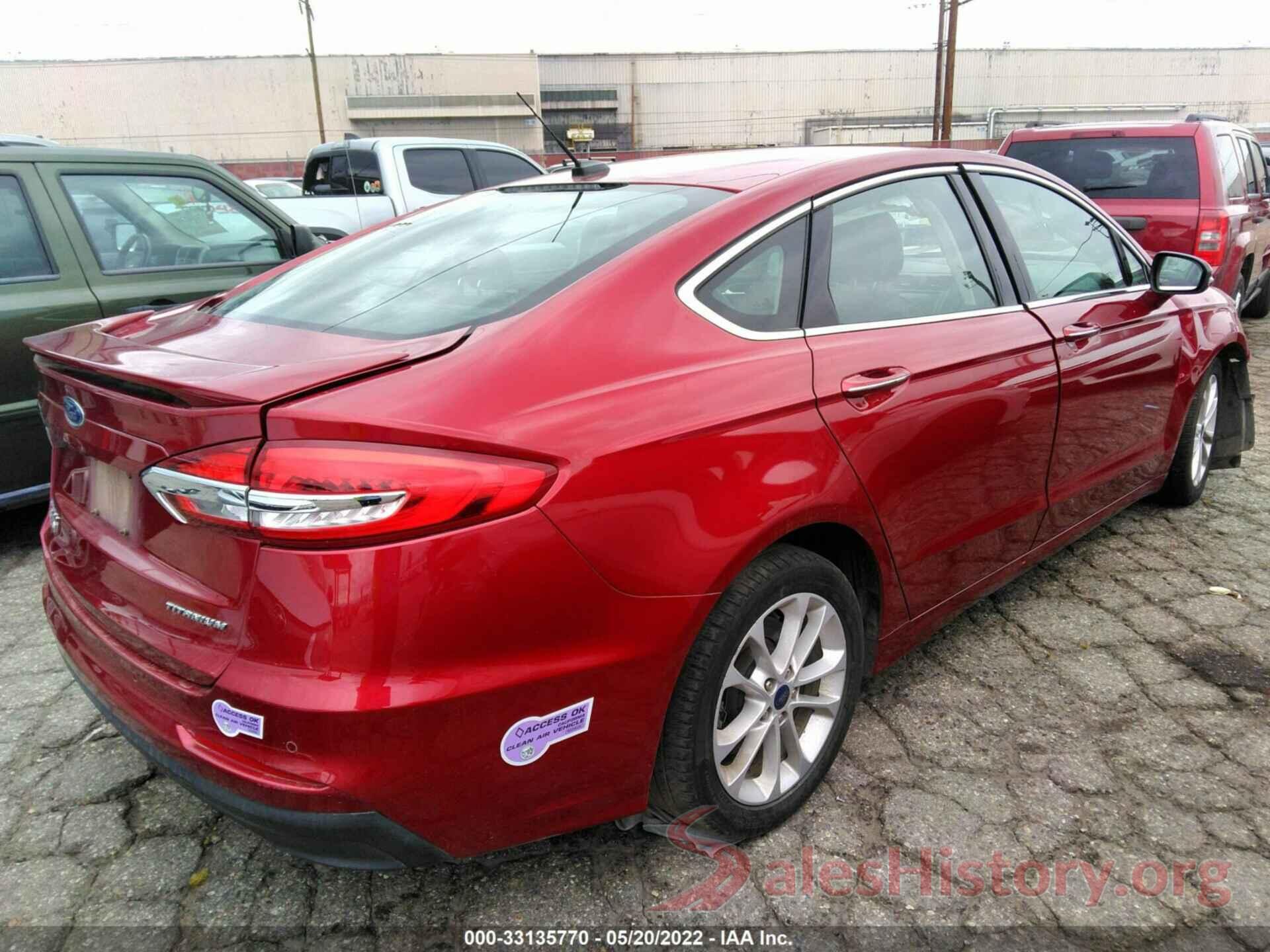 3FA6P0SU9KR258581 2019 FORD FUSION ENERGI