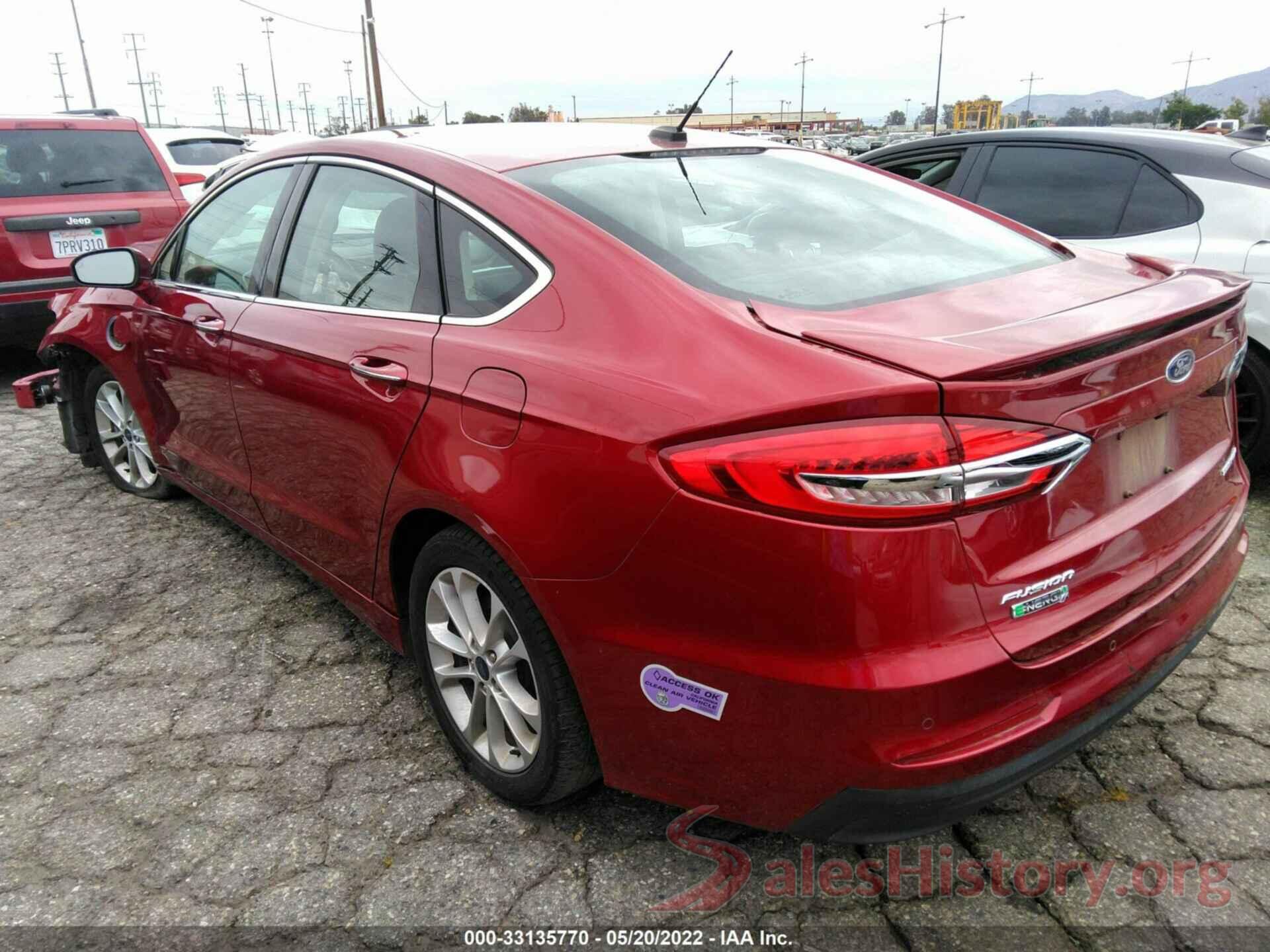 3FA6P0SU9KR258581 2019 FORD FUSION ENERGI