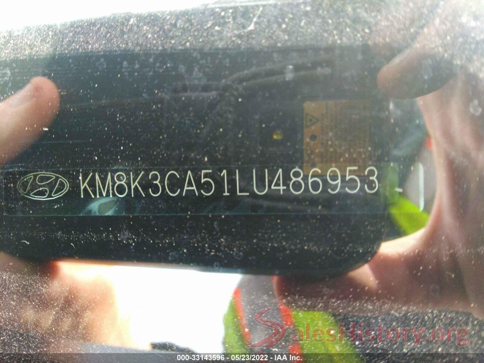 KM8K3CA51LU486953 2020 HYUNDAI KONA