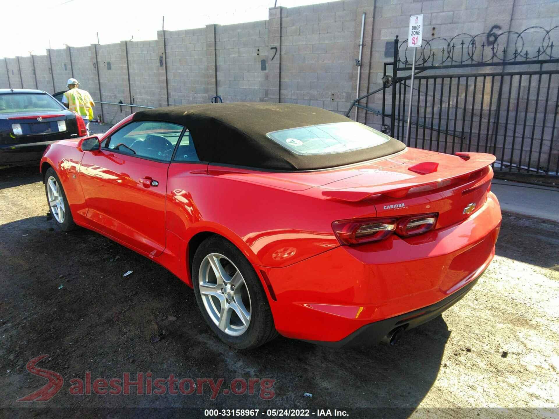 2019 CHEVROLET CAMARO VIN 1G1FB3DS3K0132828, driver side view