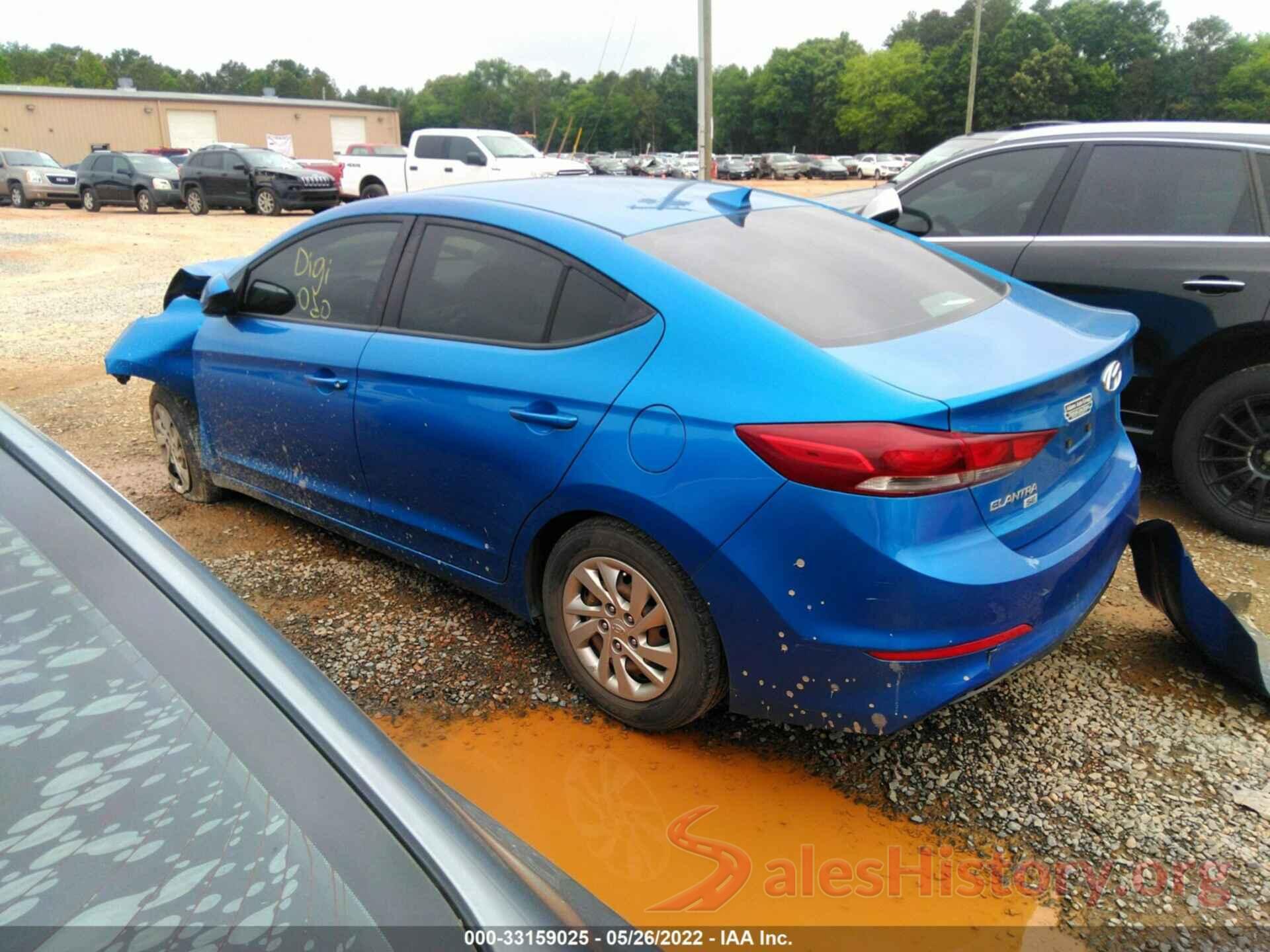 KMHD74LF9HU108766 2017 HYUNDAI ELANTRA