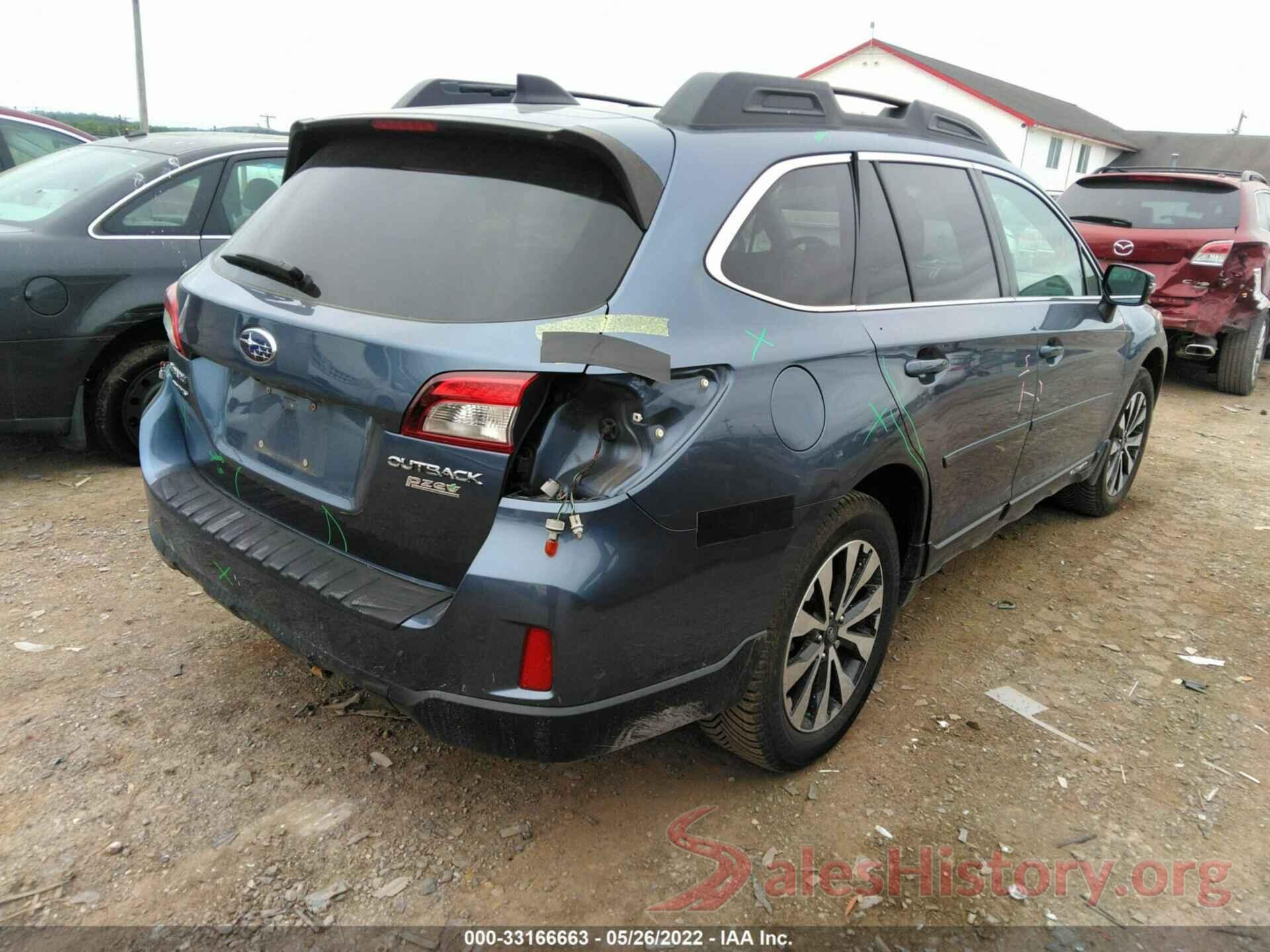 4S4BSALCXG3217381 2016 SUBARU OUTBACK