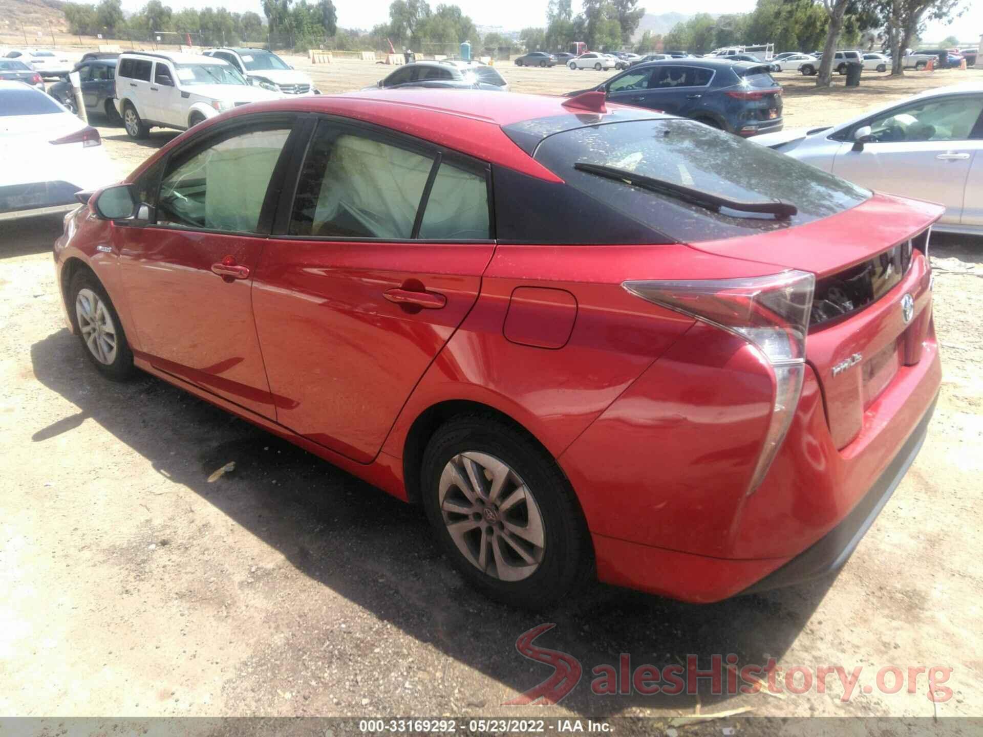 JTDKBRFUXG3514125 2016 TOYOTA PRIUS