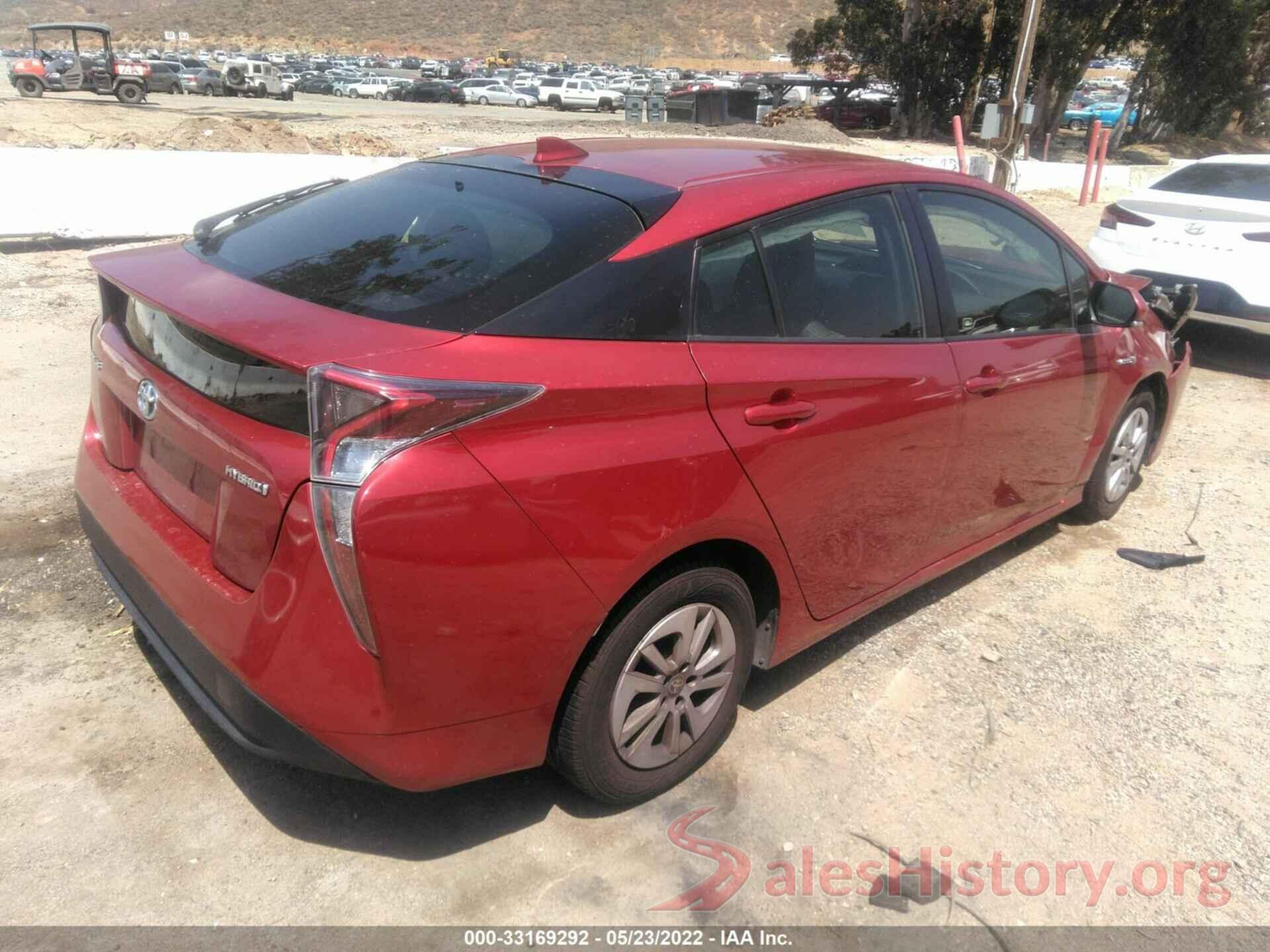 JTDKBRFUXG3514125 2016 TOYOTA PRIUS