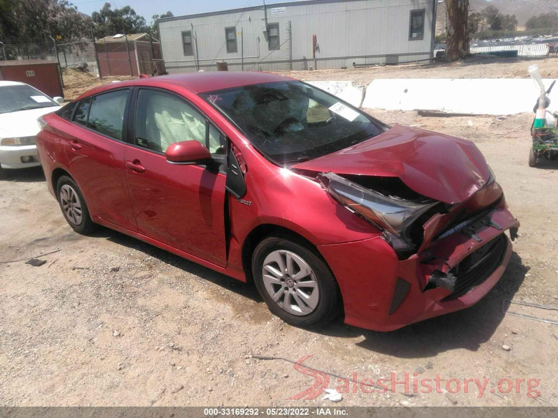 JTDKBRFUXG3514125 2016 TOYOTA PRIUS