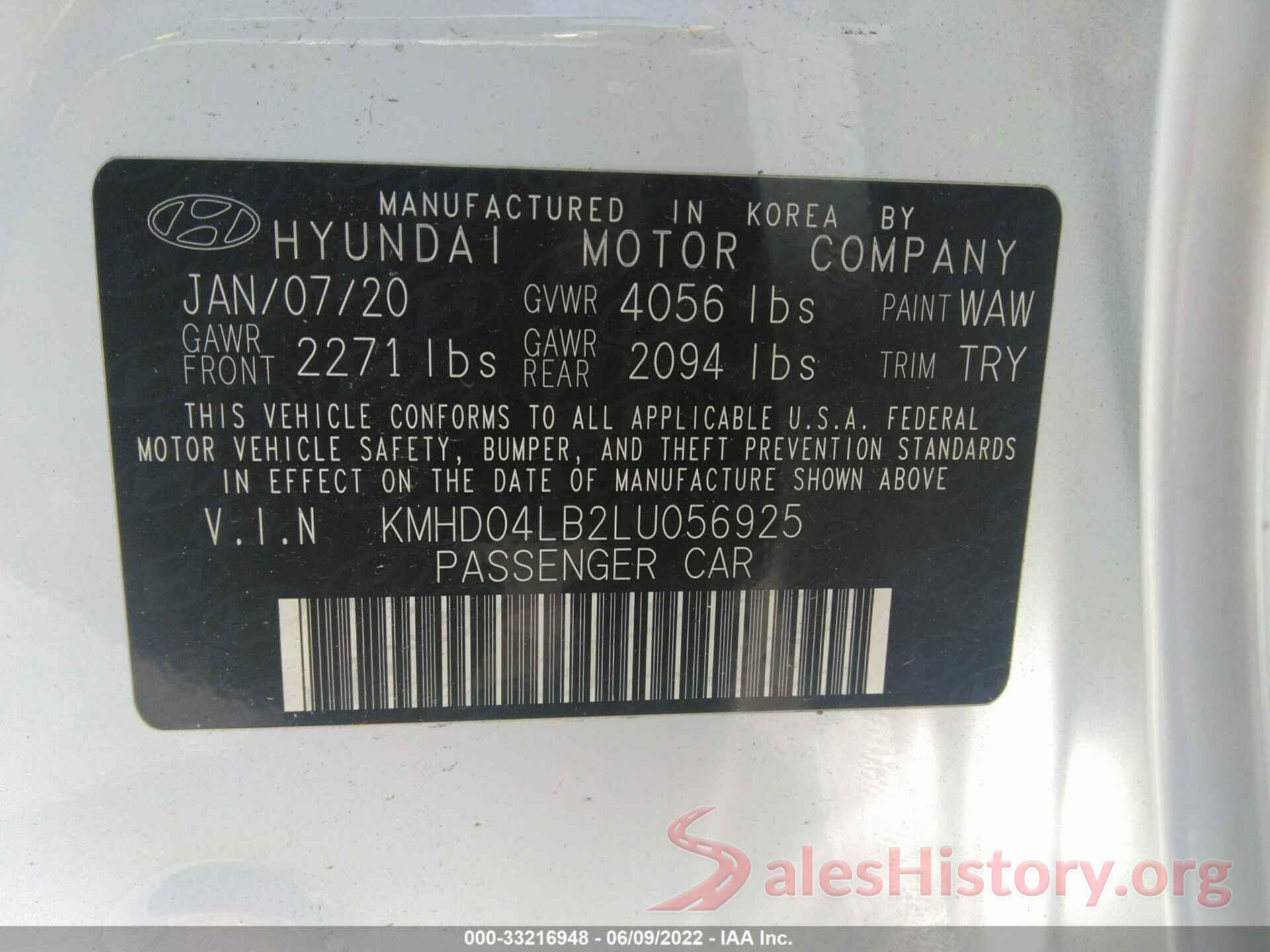 KMHD04LB2LU056925 2020 HYUNDAI ELANTRA