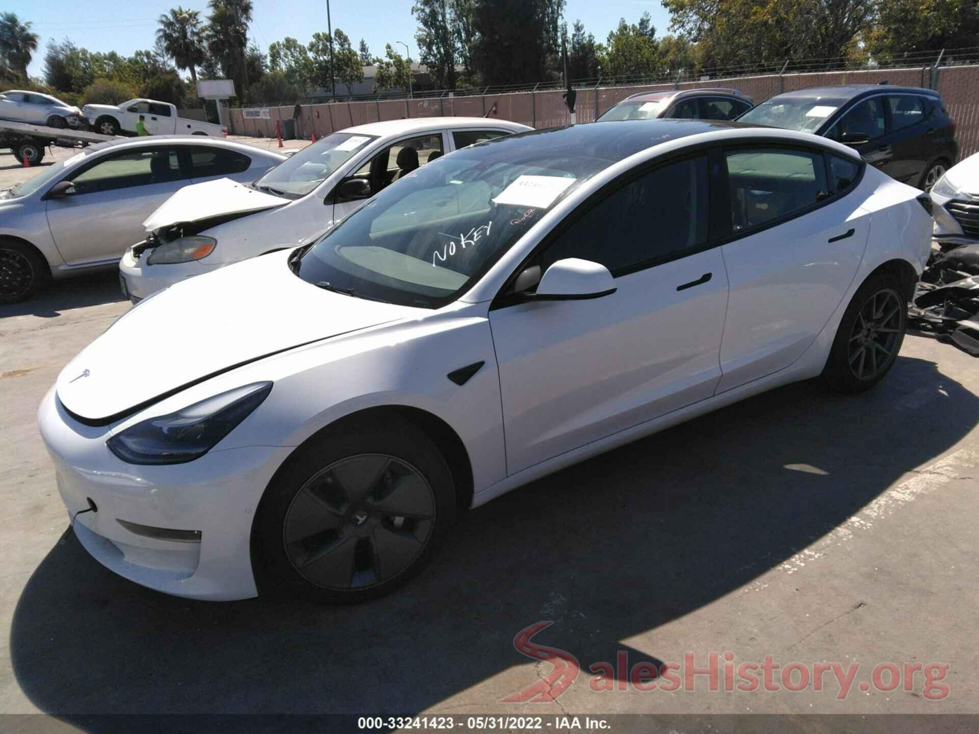 5YJ3E1EB7NF213132 2022 TESLA MODEL 3