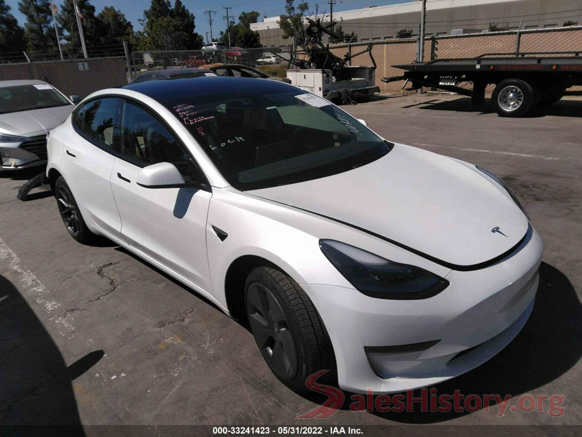 5YJ3E1EB7NF213132 2022 TESLA MODEL 3