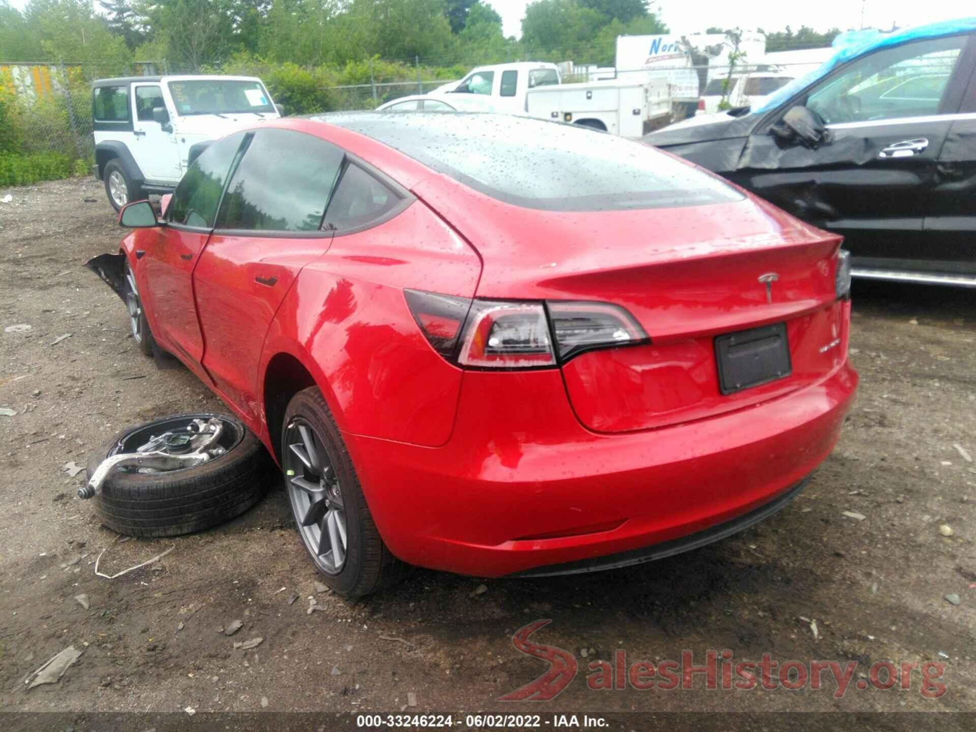 5YJ3E1EB1NF114306 2022 TESLA MODEL 3