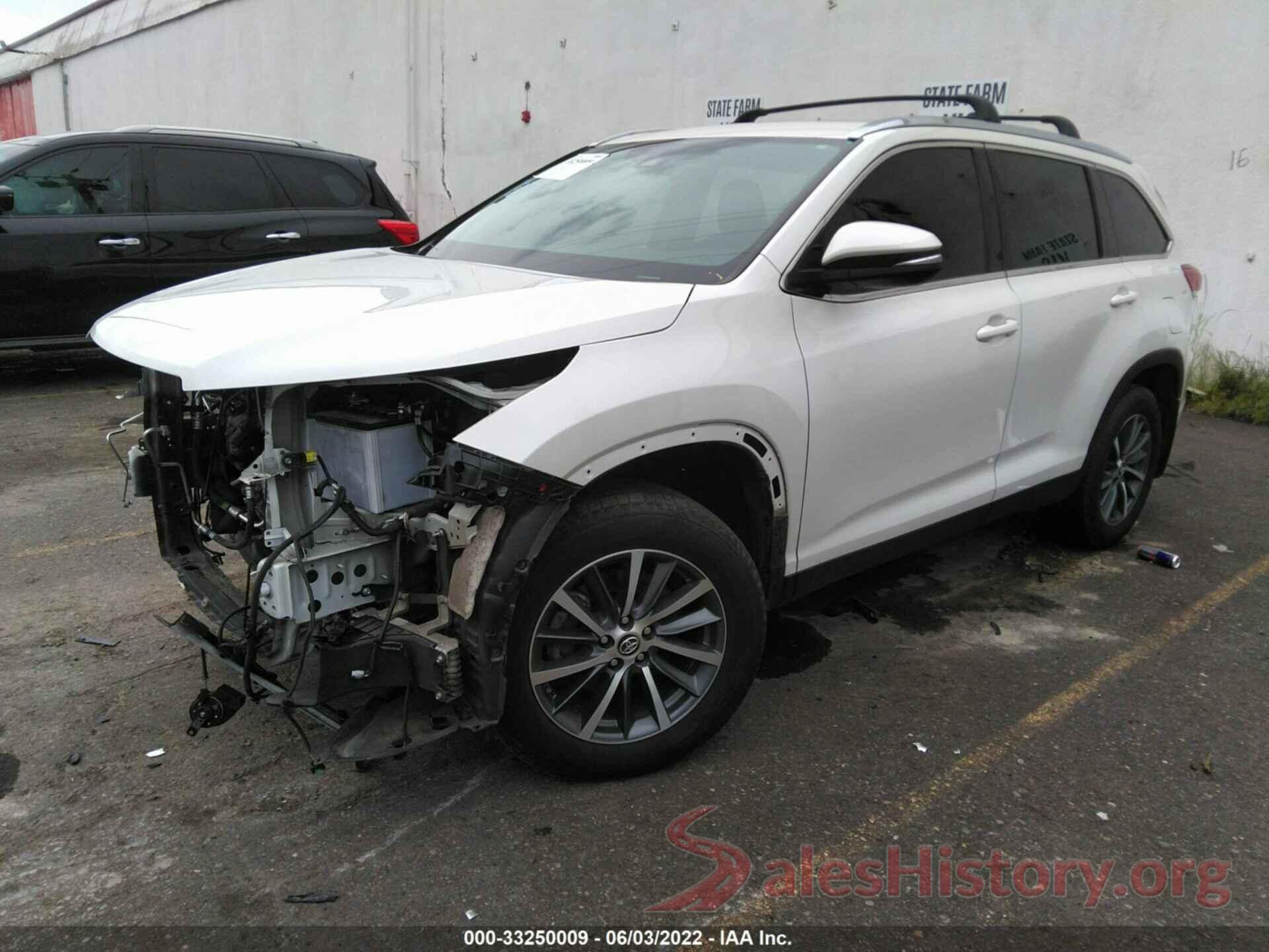 5TDJZRFH7KS562800 2019 TOYOTA HIGHLANDER