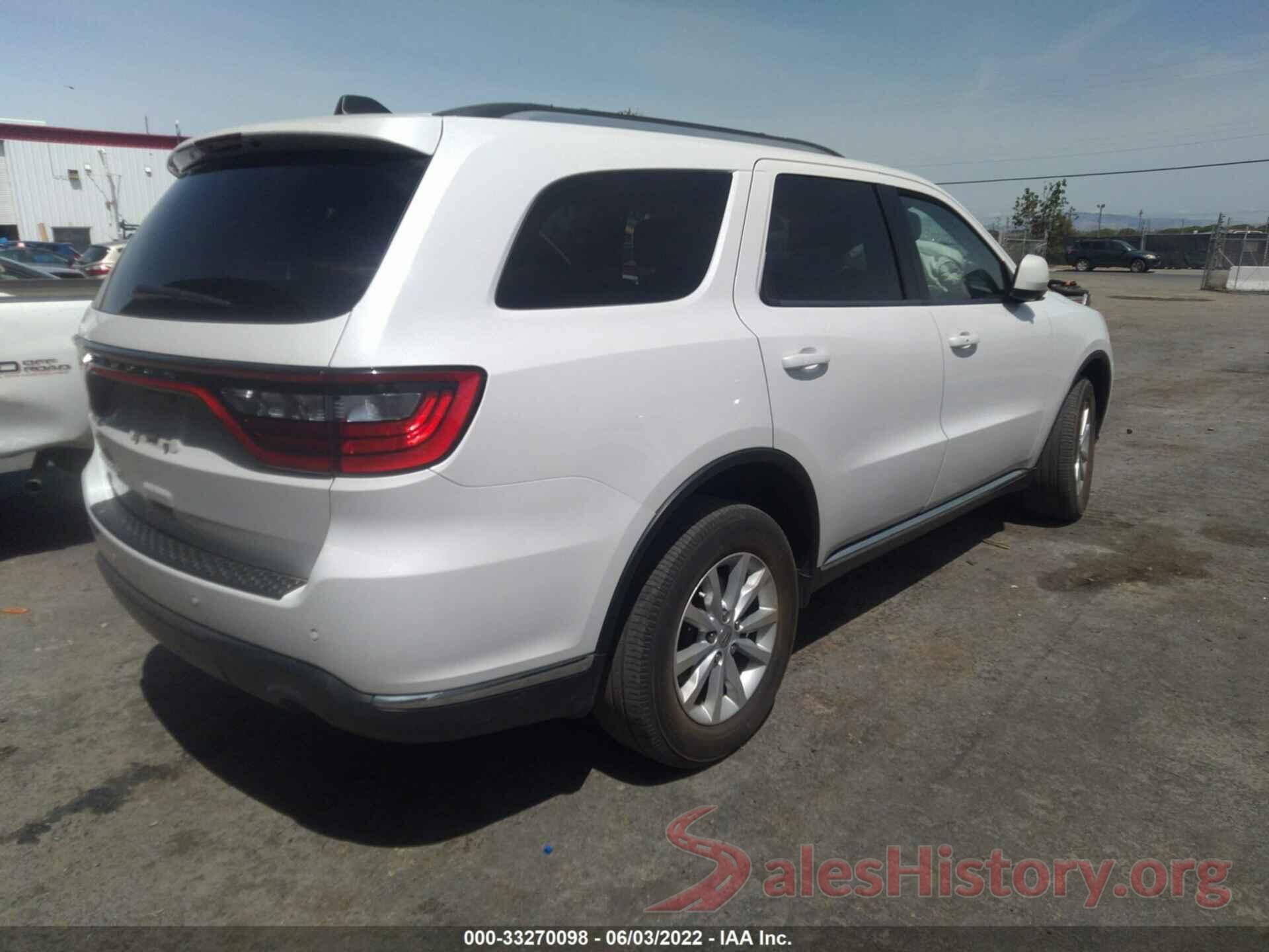 1C4RDJAG6LC330158 2020 DODGE DURANGO