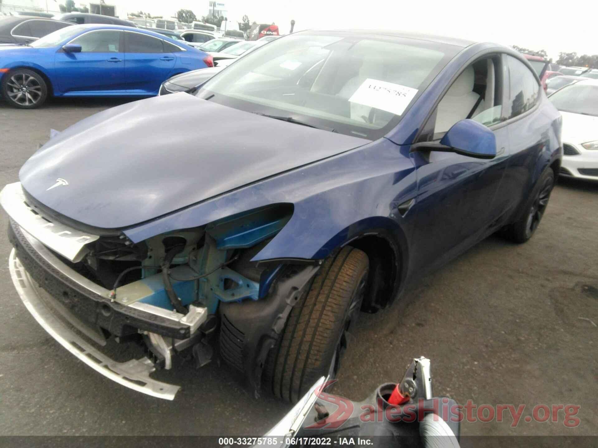 7SAYGDEE0NF346586 2022 TESLA MODEL Y