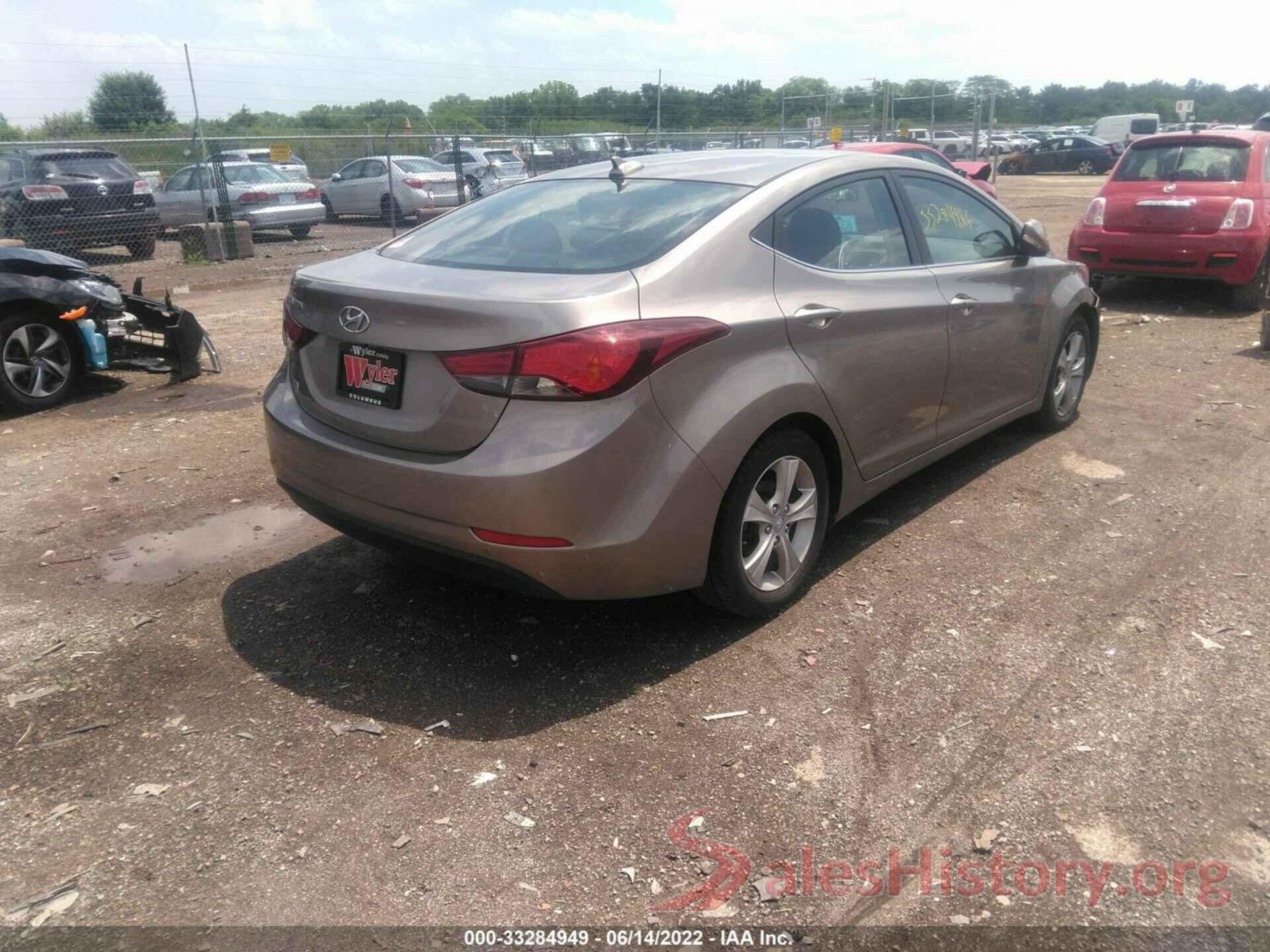 5NPDH4AE9GH783702 2016 HYUNDAI ELANTRA