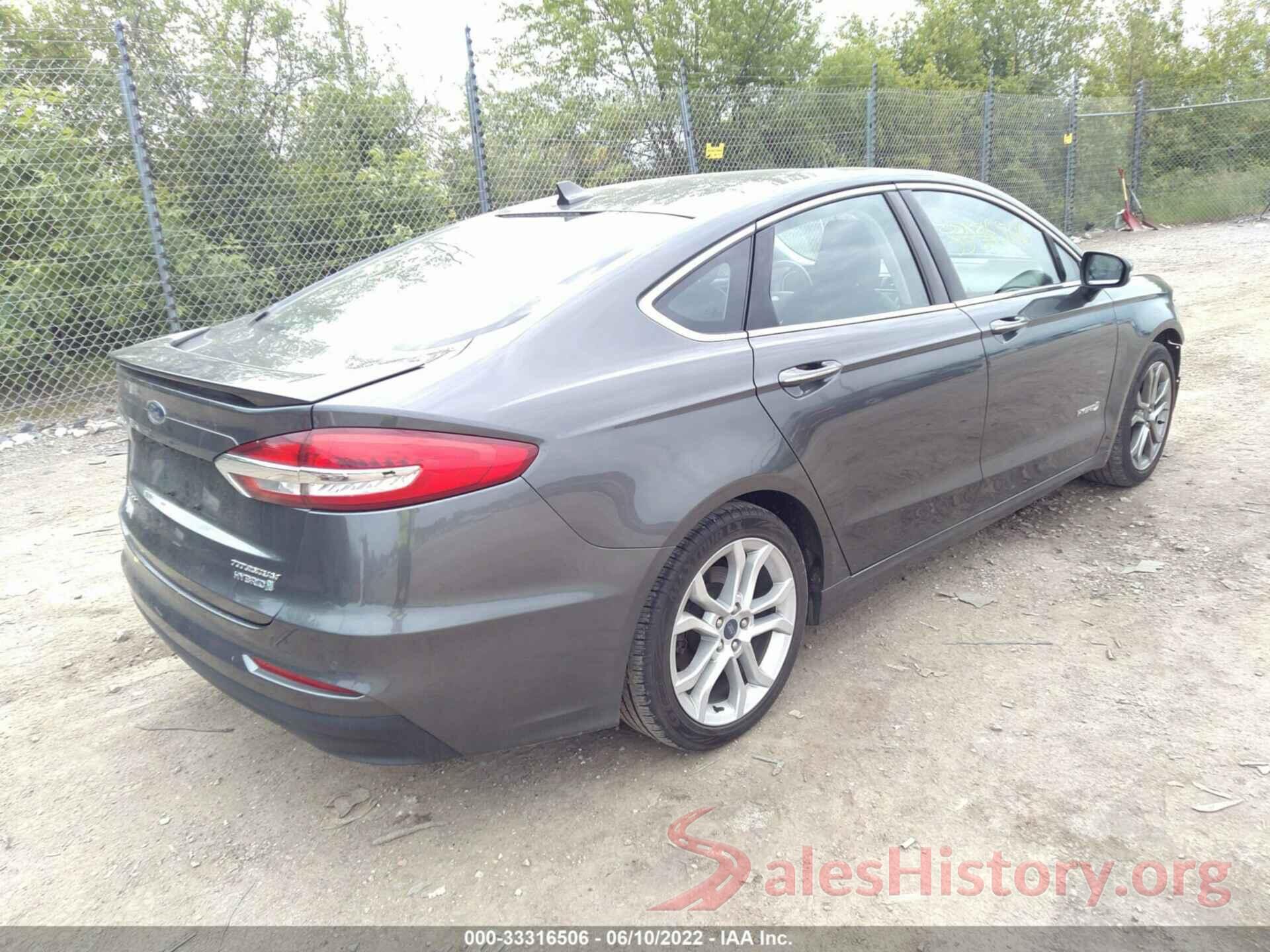 3FA6P0RU9KR156476 2019 FORD FUSION HYBRID