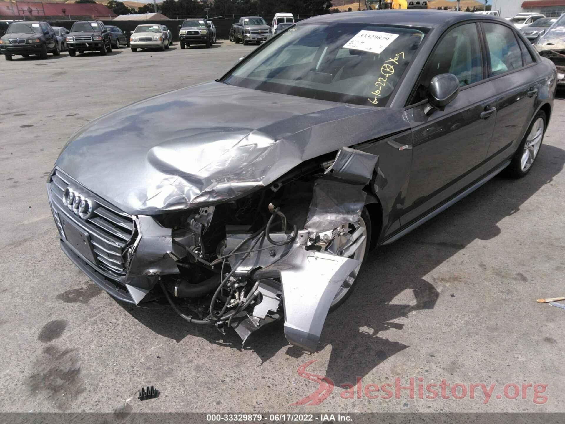 WAUKMAF44HN038582 2017 AUDI A4