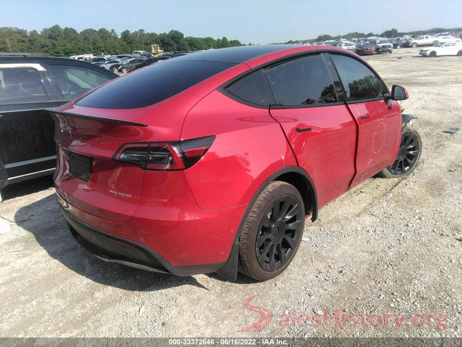 7SAYGDEE0NF313071 2022 TESLA MODEL Y