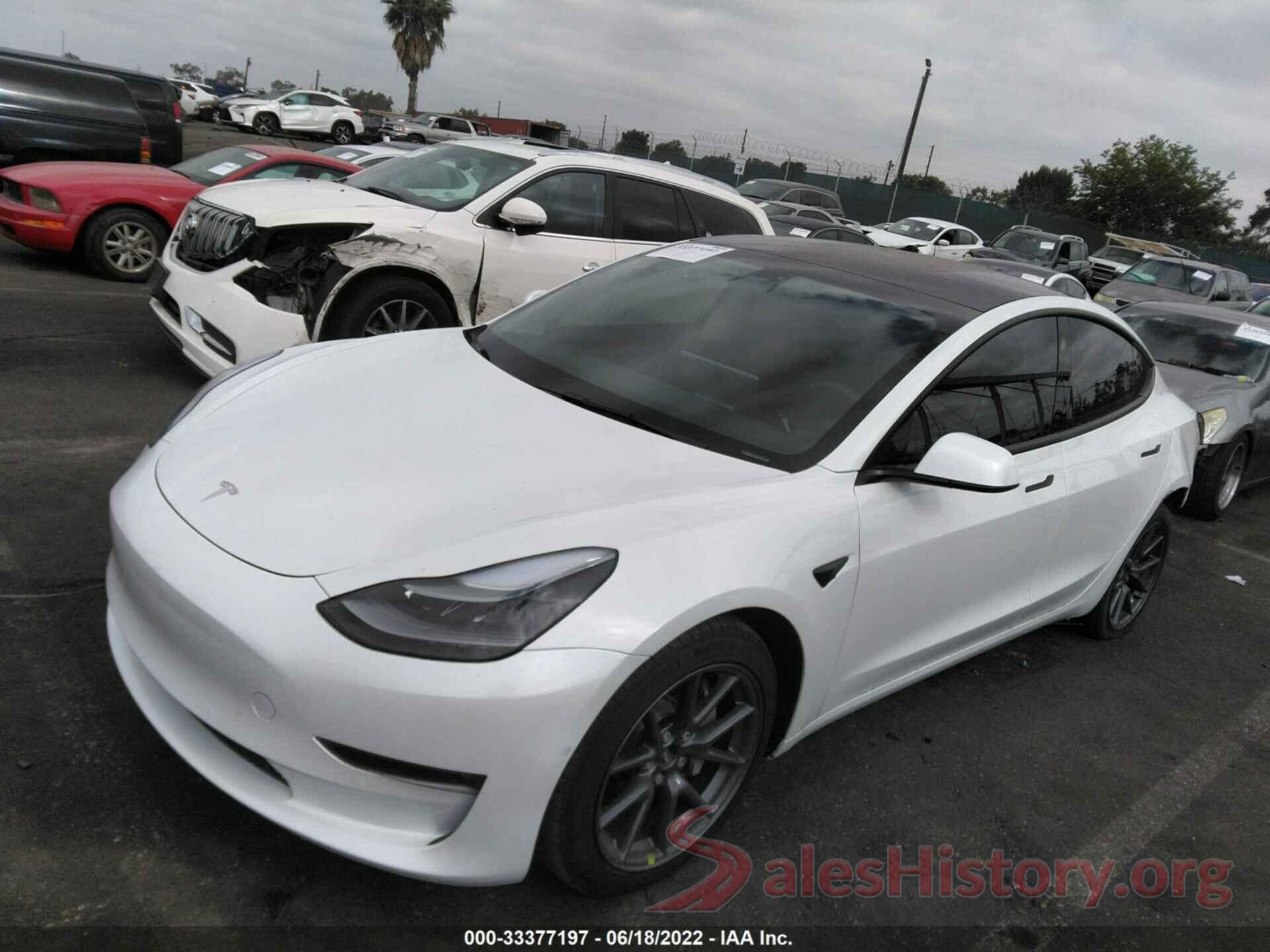 5YJ3E1EB6NF177188 2022 TESLA MODEL 3