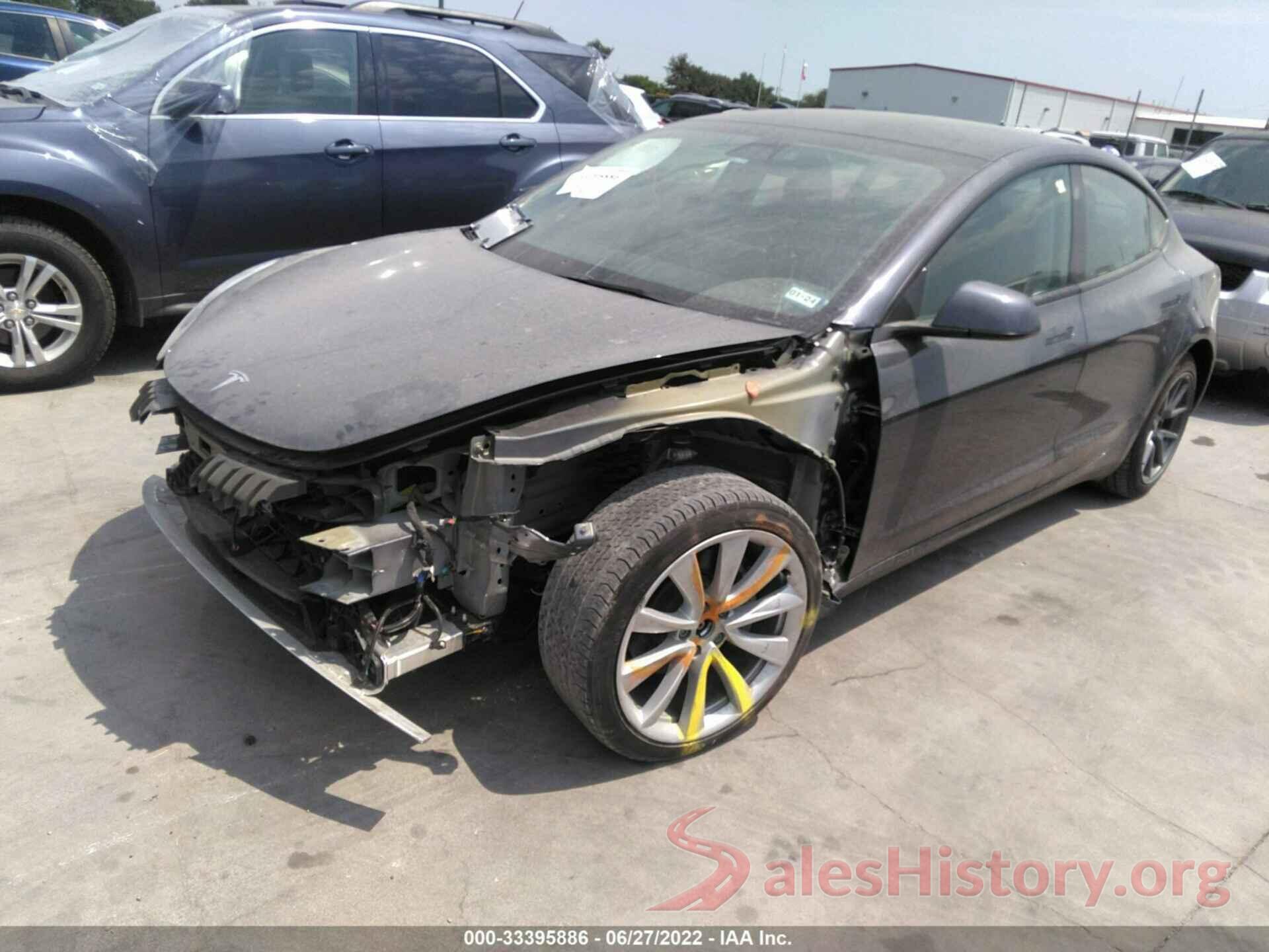 5YJ3E1EBXNF128673 2022 TESLA MODEL 3