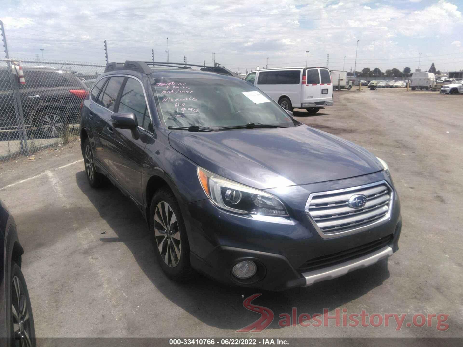 4S4BSANC8H3374955 2017 SUBARU OUTBACK