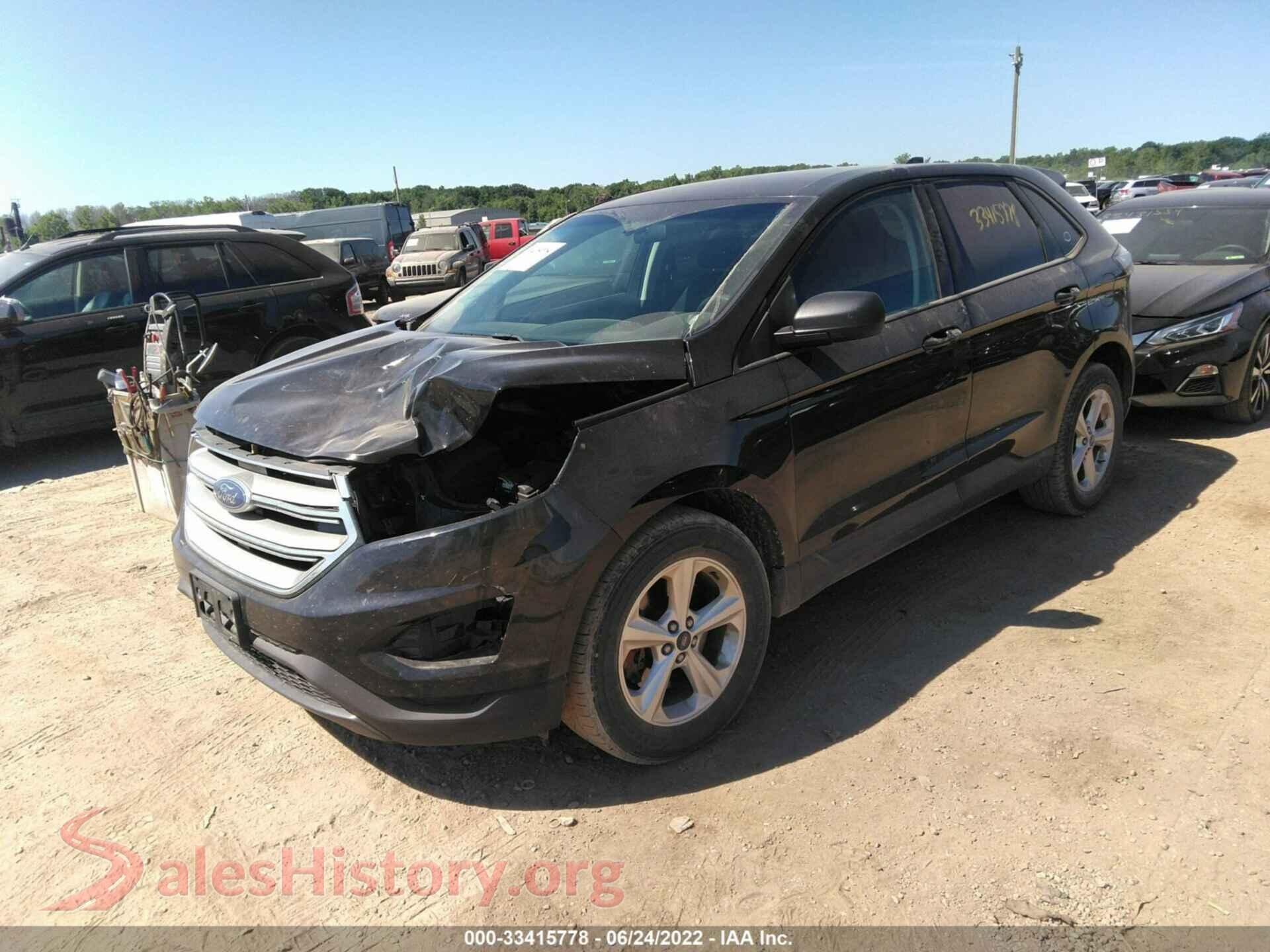 2017 FORD EDGE VIN 2FMPK4G99HBB46925, front view