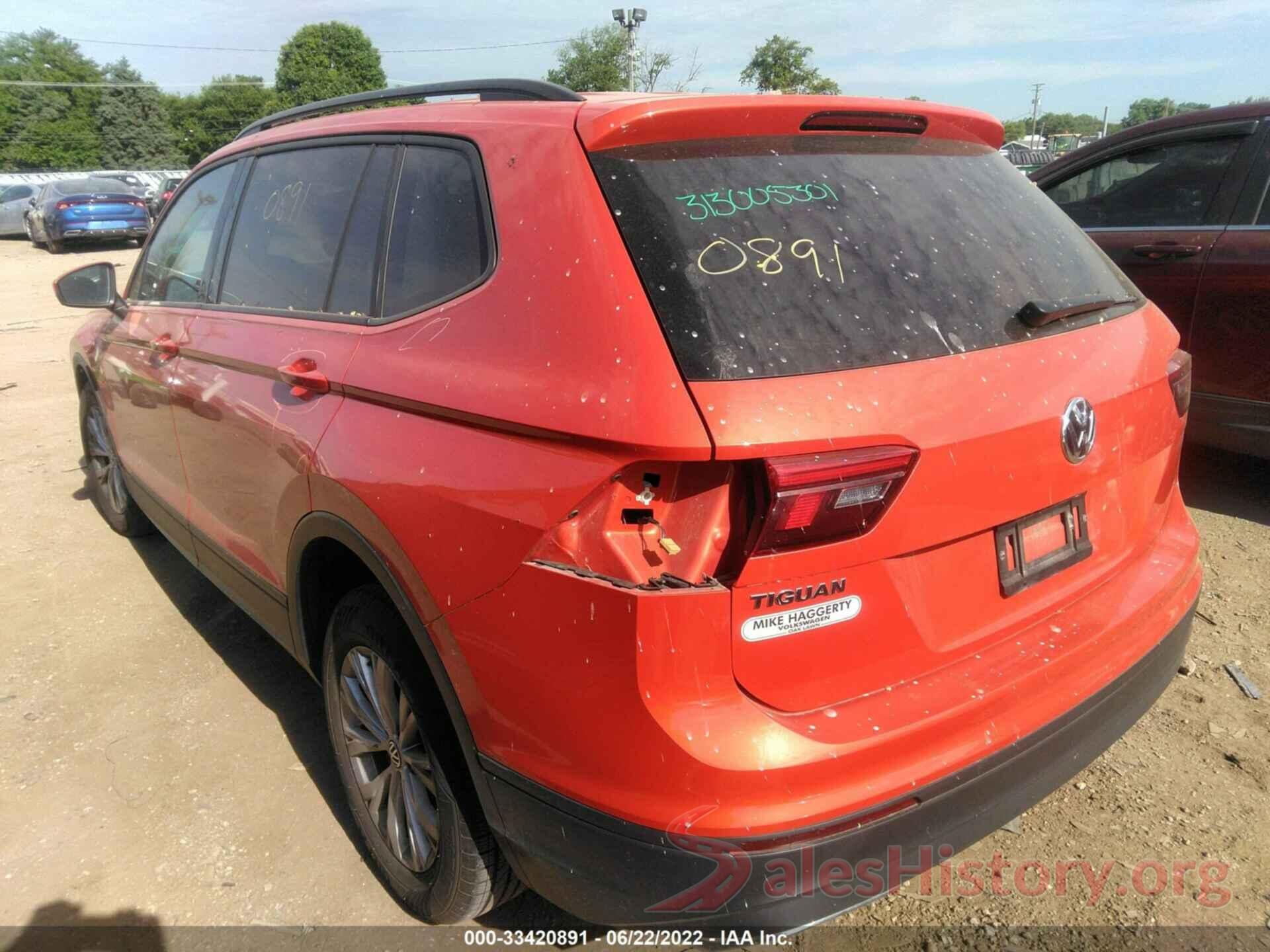 3VV0B7AX8KM033487 2019 VOLKSWAGEN TIGUAN