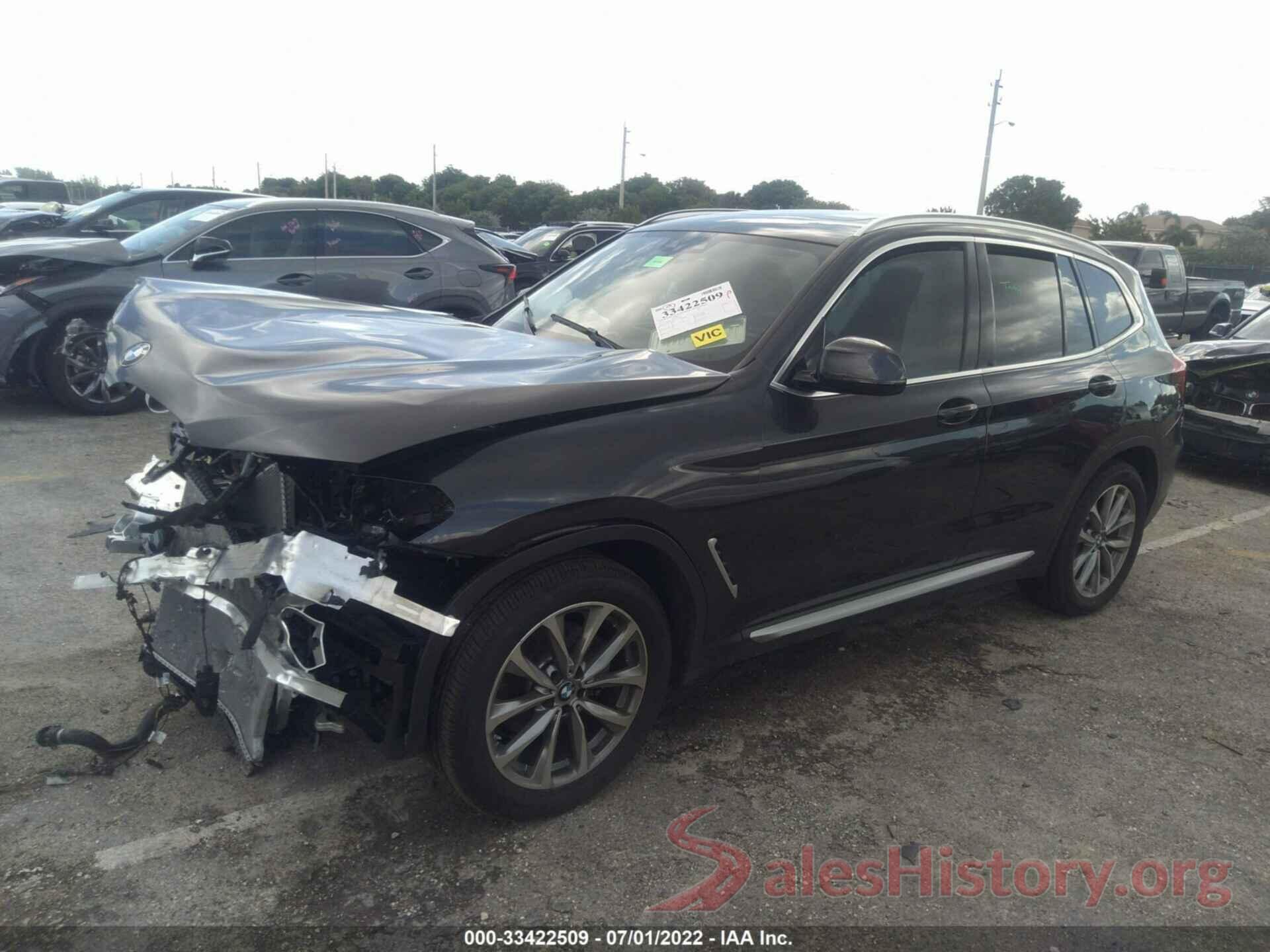 5UXTR7C51KLF35456 2019 BMW X3