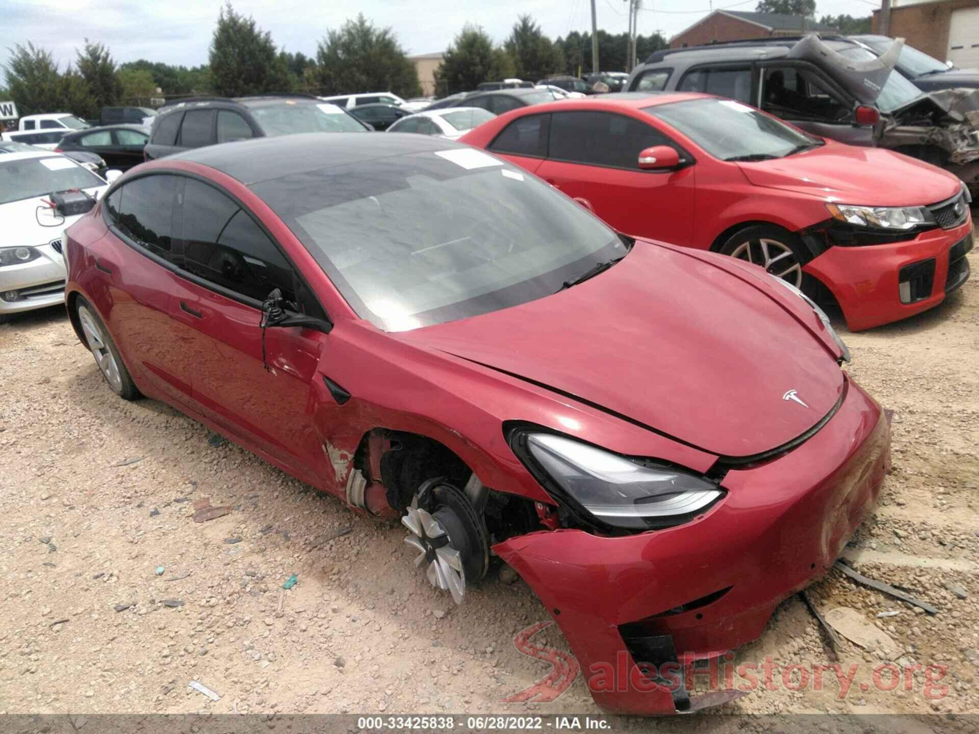 5YJ3E1EB5NF117709 2022 TESLA MODEL 3