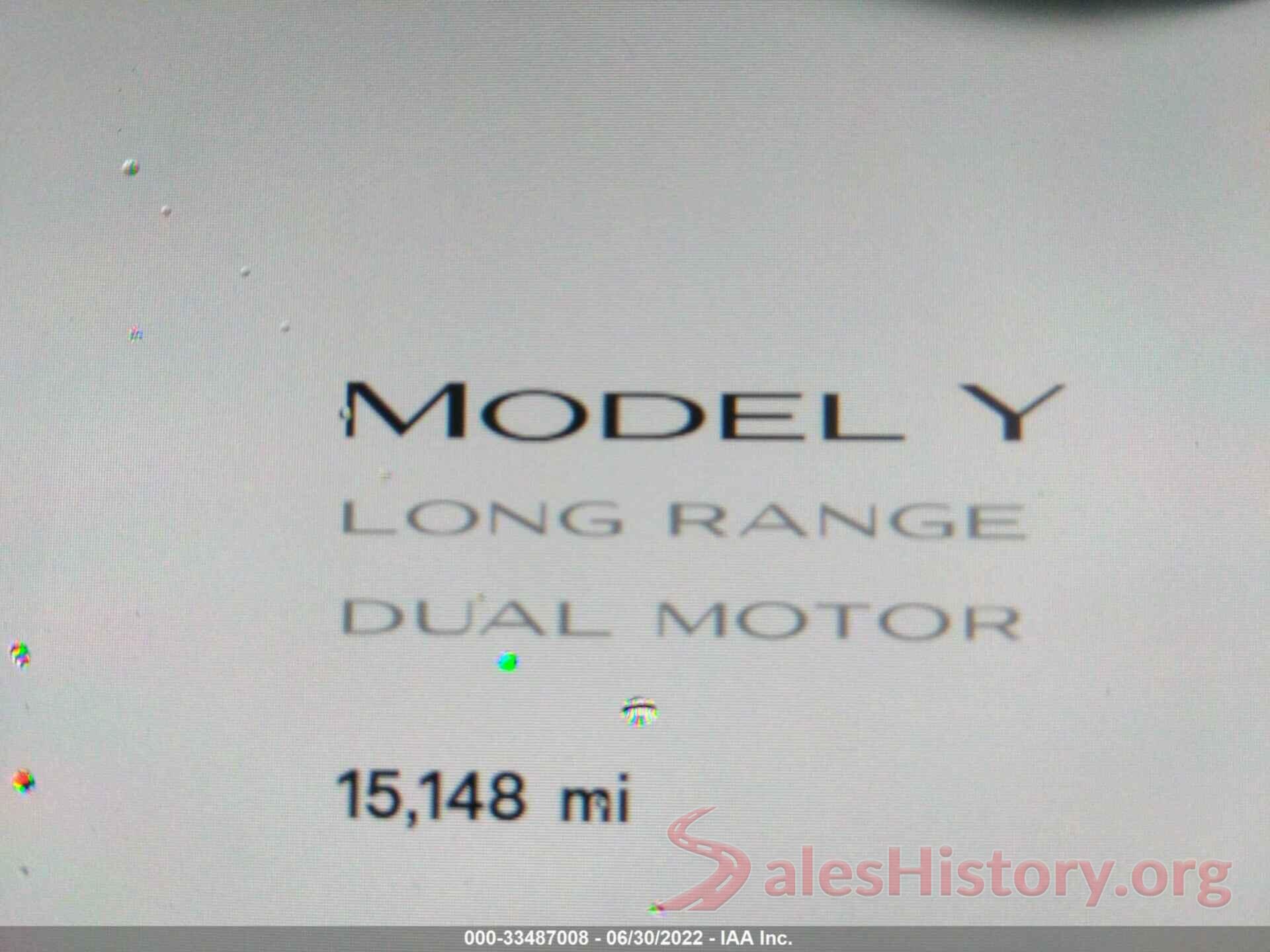 7SAYGDEE5NF351153 2022 TESLA MODEL Y