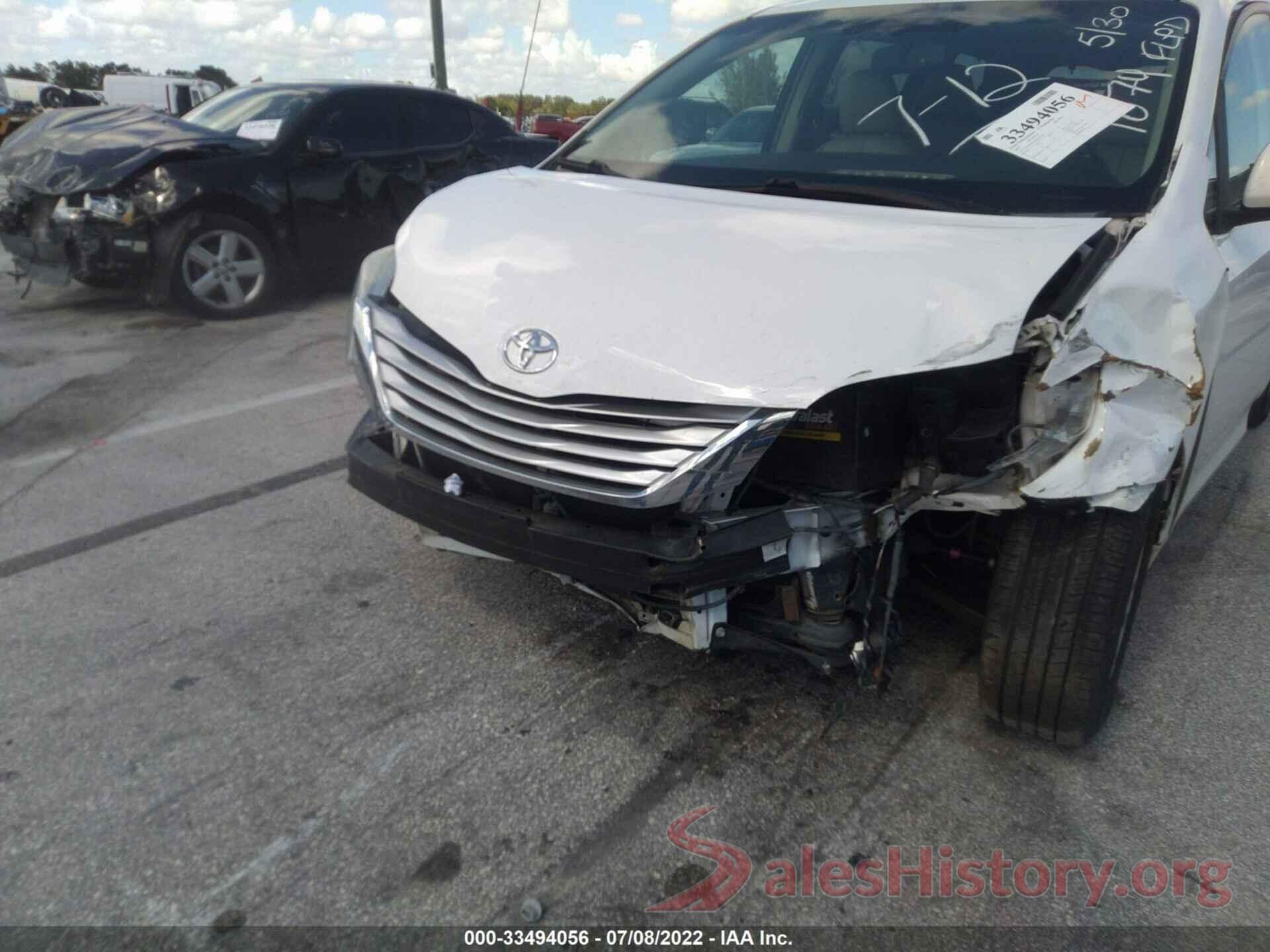 5TDYK3DCXDS371074 2013 TOYOTA SIENNA