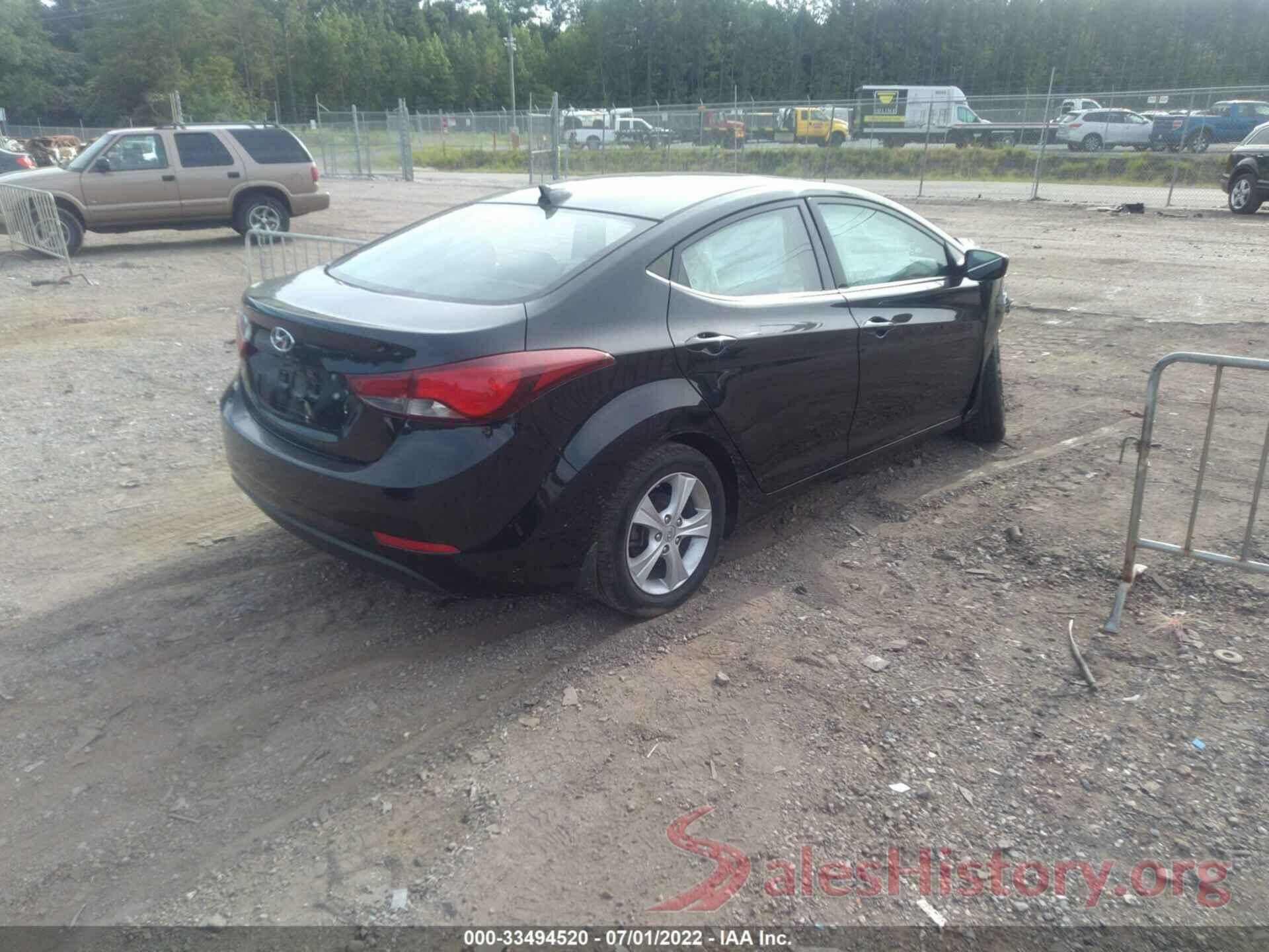 5NPDH4AE9GH761537 2016 HYUNDAI ELANTRA