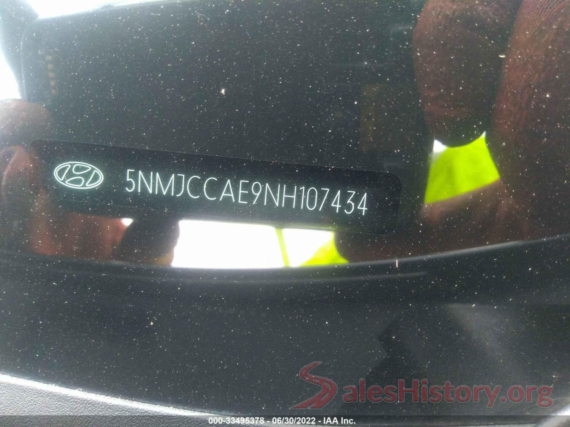 5NMJCCAE9NH107434 2022 HYUNDAI TUCSON