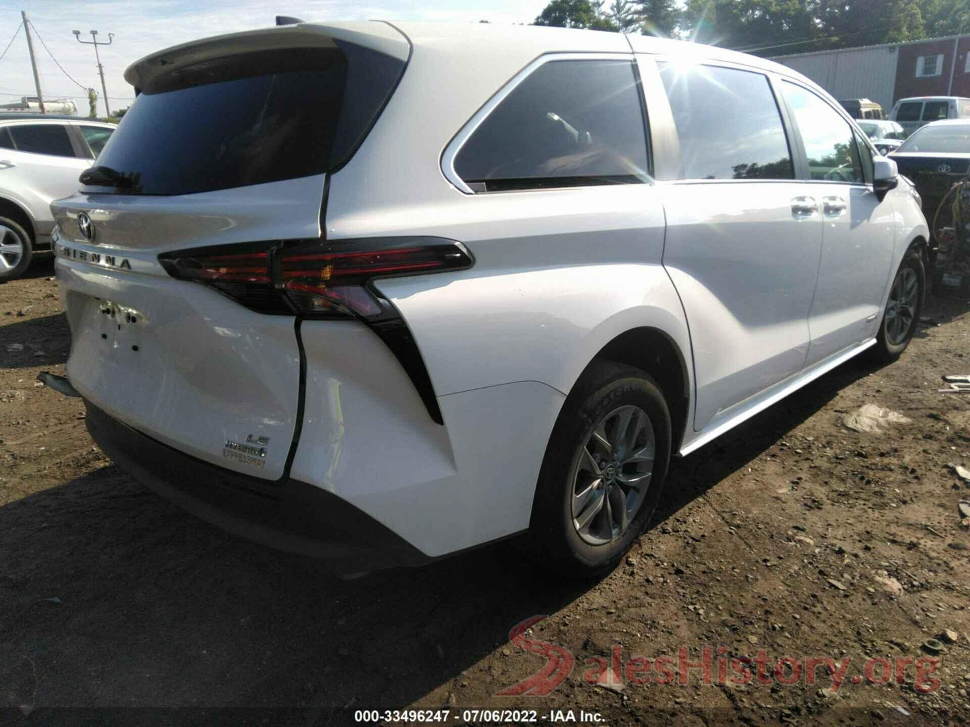 5TDKRKECXMS006565 2021 TOYOTA SIENNA