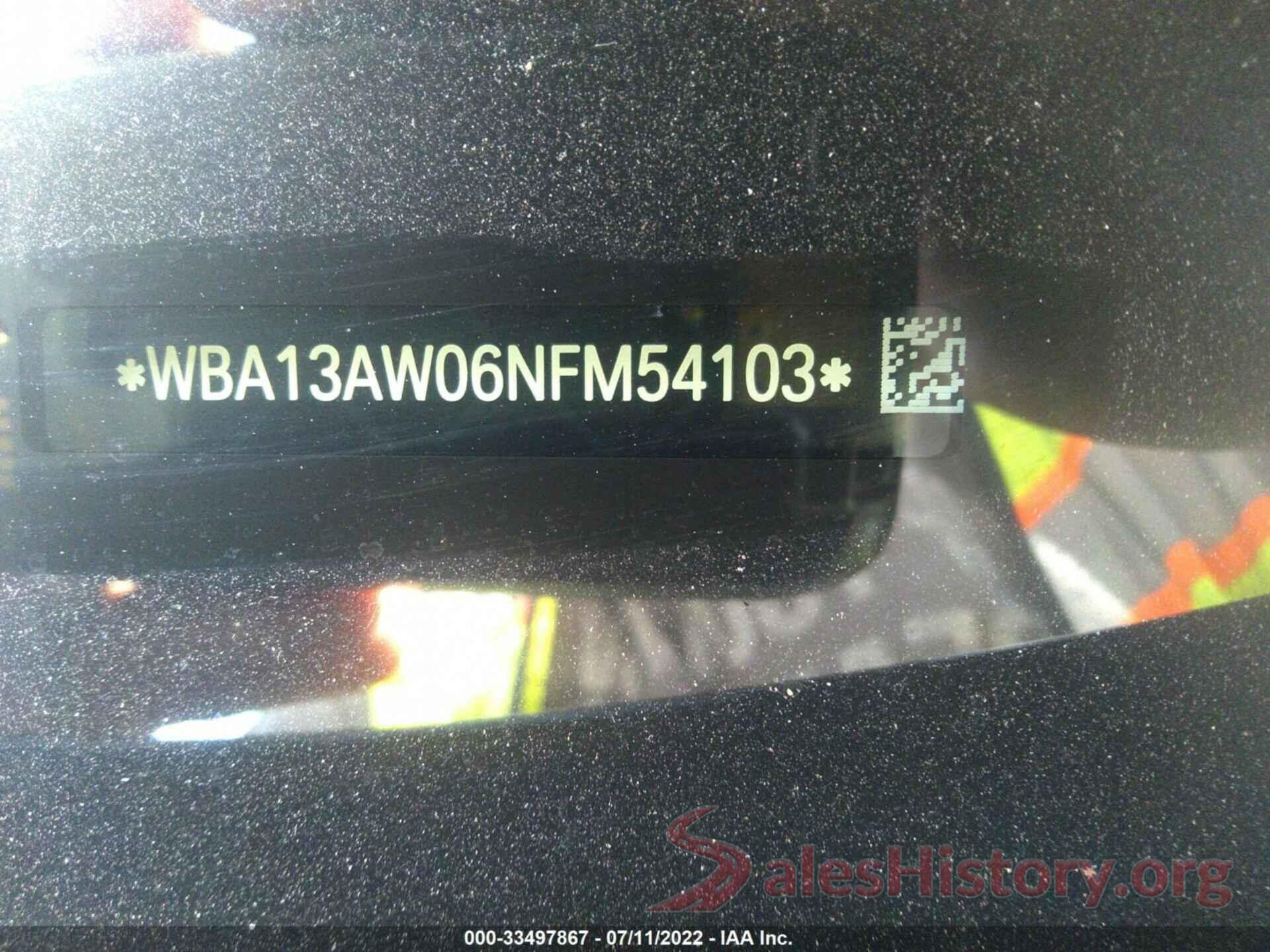 WBA13AW06NFM54103 2022 BMW 4 SERIES