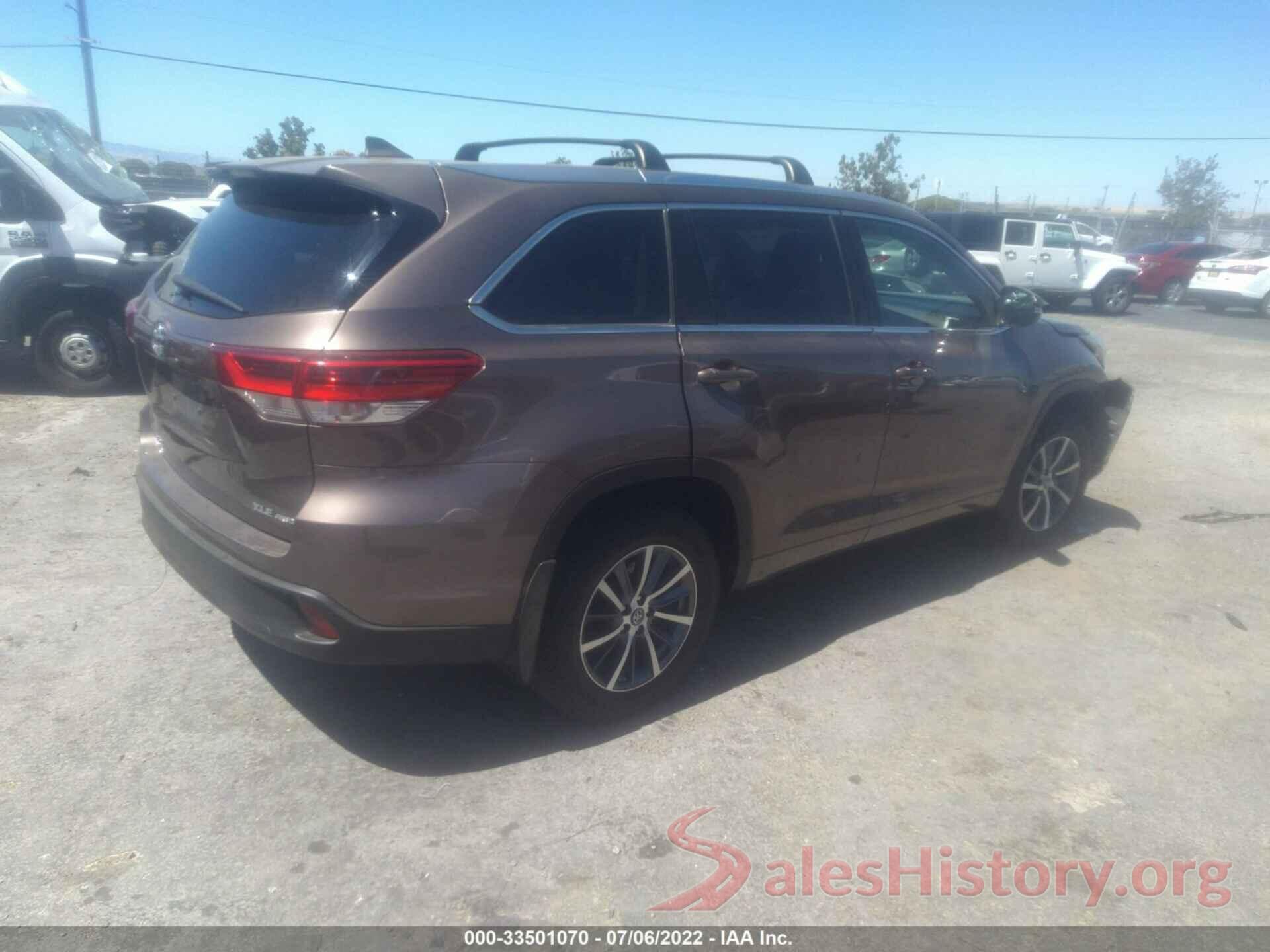 5TDJZRFH3HS462167 2017 TOYOTA HIGHLANDER