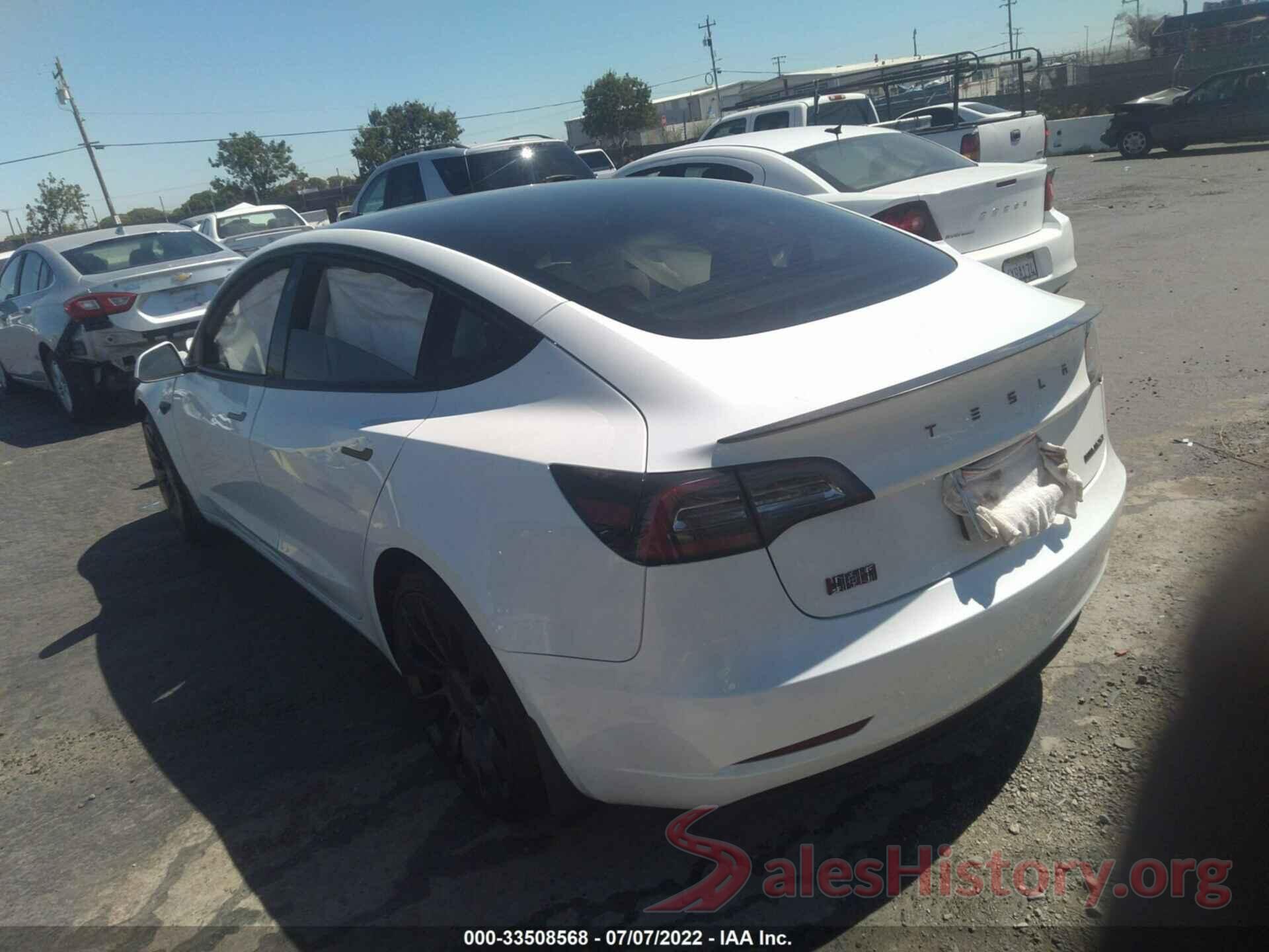 5YJ3E1EC1NF242036 2022 TESLA MODEL 3