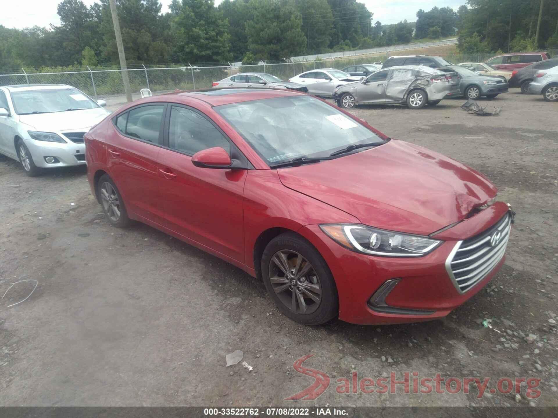 5NPD84LF8JH370313 2018 HYUNDAI ELANTRA