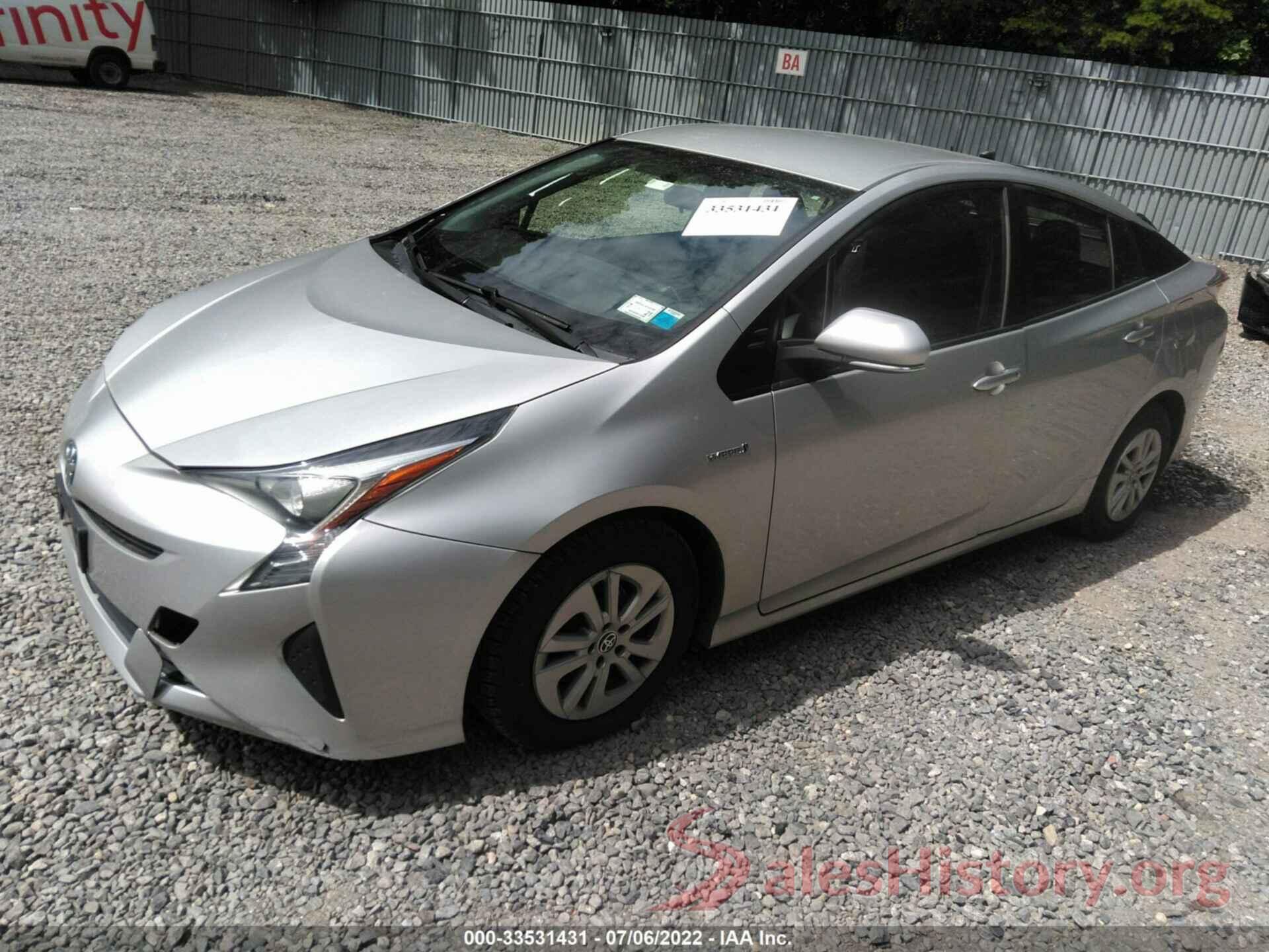 JTDKBRFU7G3514793 2016 TOYOTA PRIUS