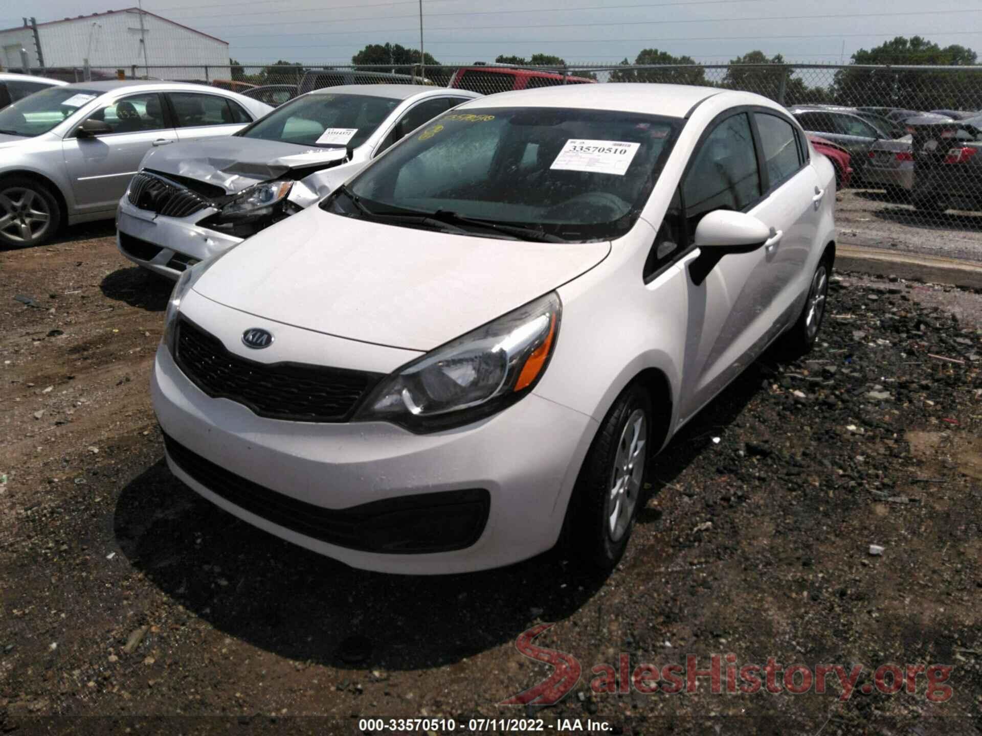 KNADM4A33C6073688 2012 KIA RIO