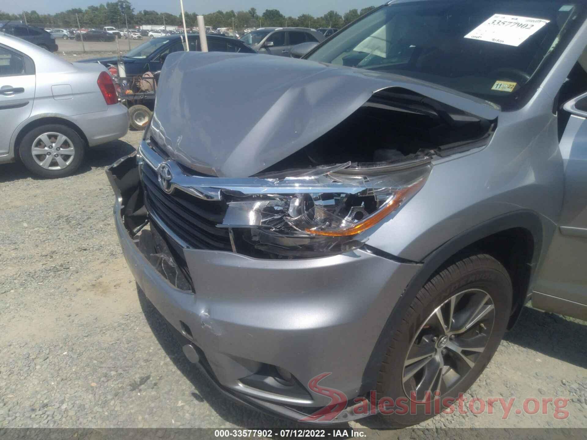 5TDJKRFH6GS326862 2016 TOYOTA HIGHLANDER