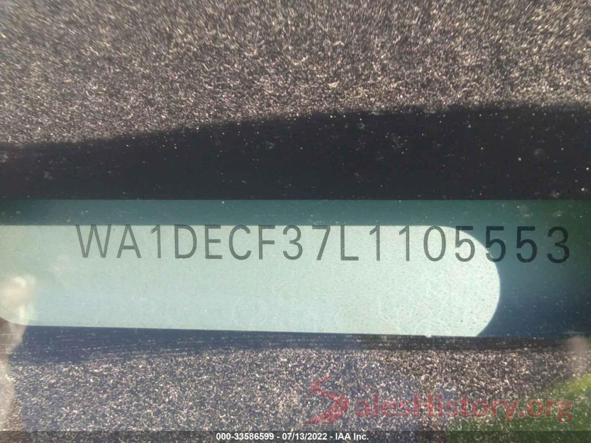 WA1DECF37L1105553 2020 AUDI Q3