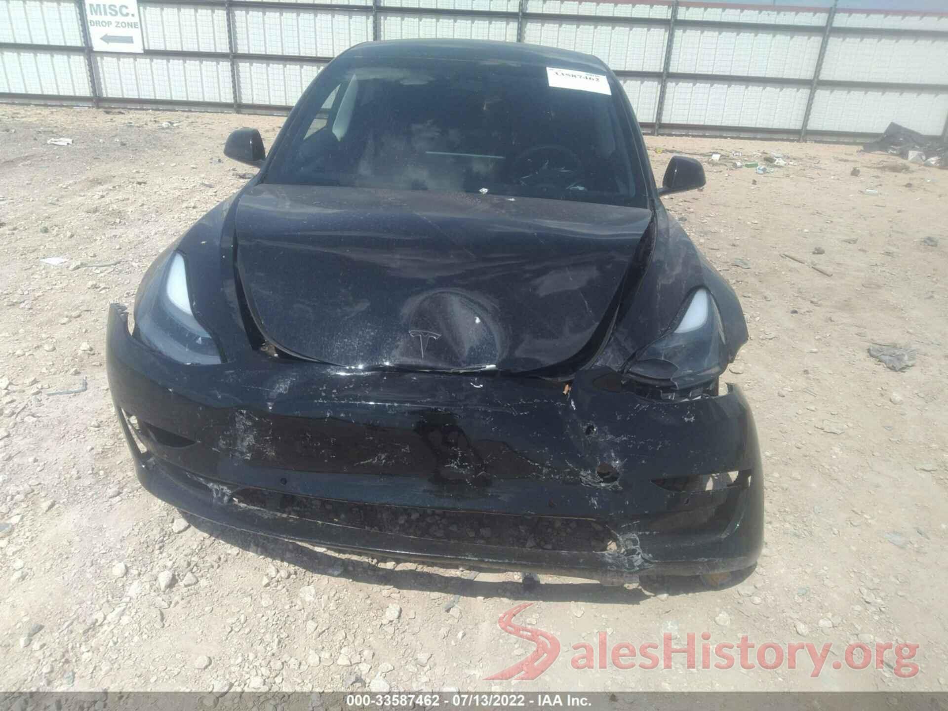 5YJ3E1EB9NF121228 2022 TESLA MODEL 3